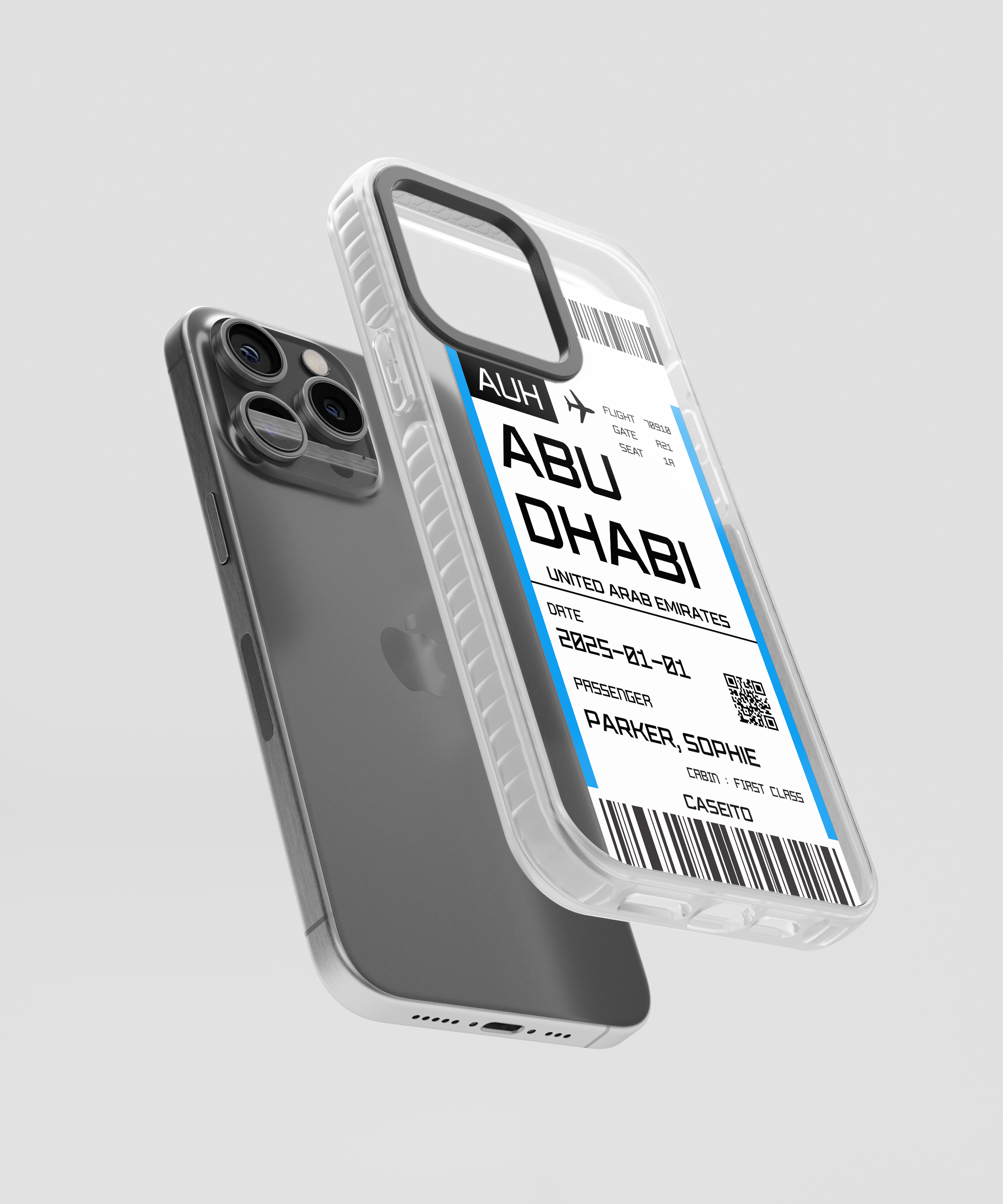 Abu Dhabi Boarding Pass iPhone Case