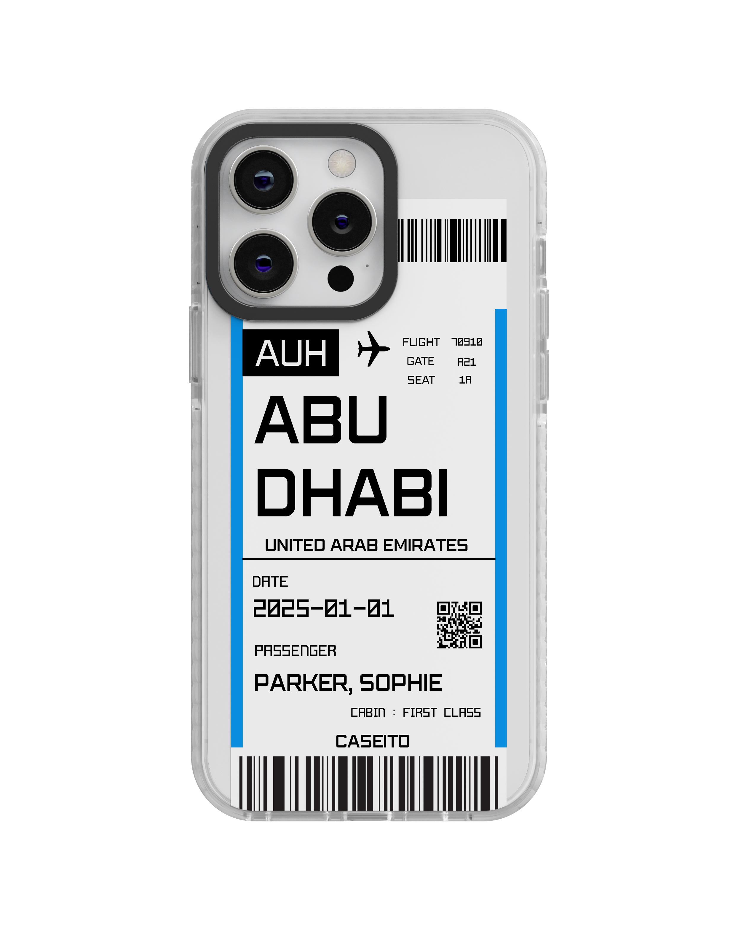 Abu Dhabi Boarding Pass iPhone Case