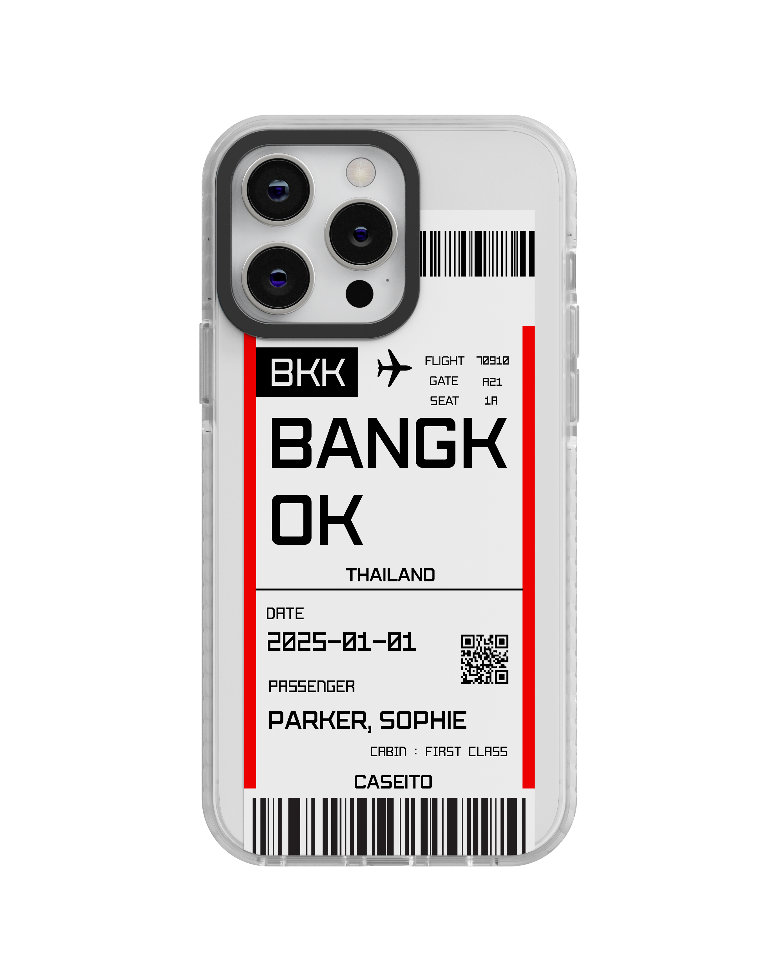 Bangkok Boarding Pass iPhone Case