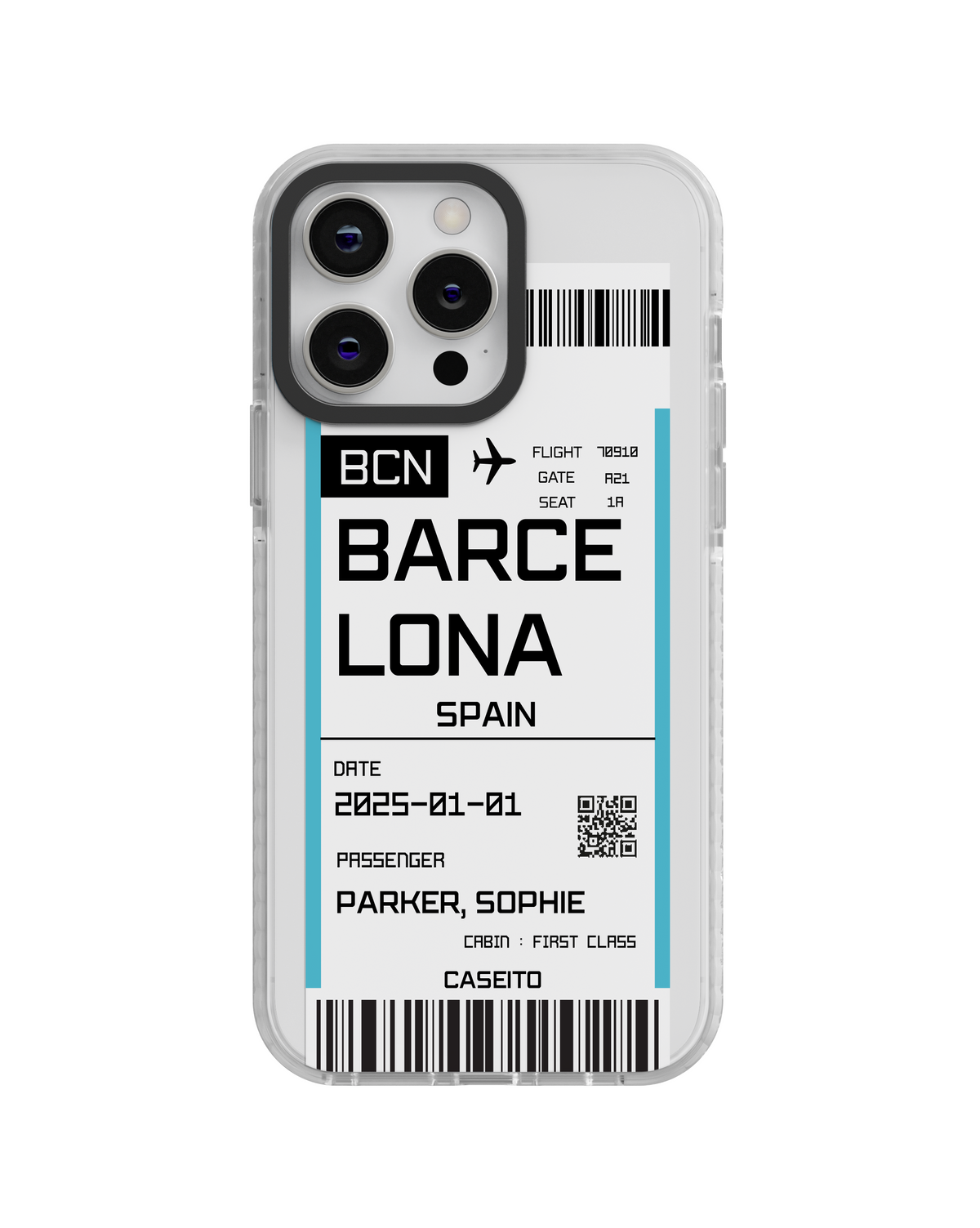 Barcelona Boarding Pass iPhone Case