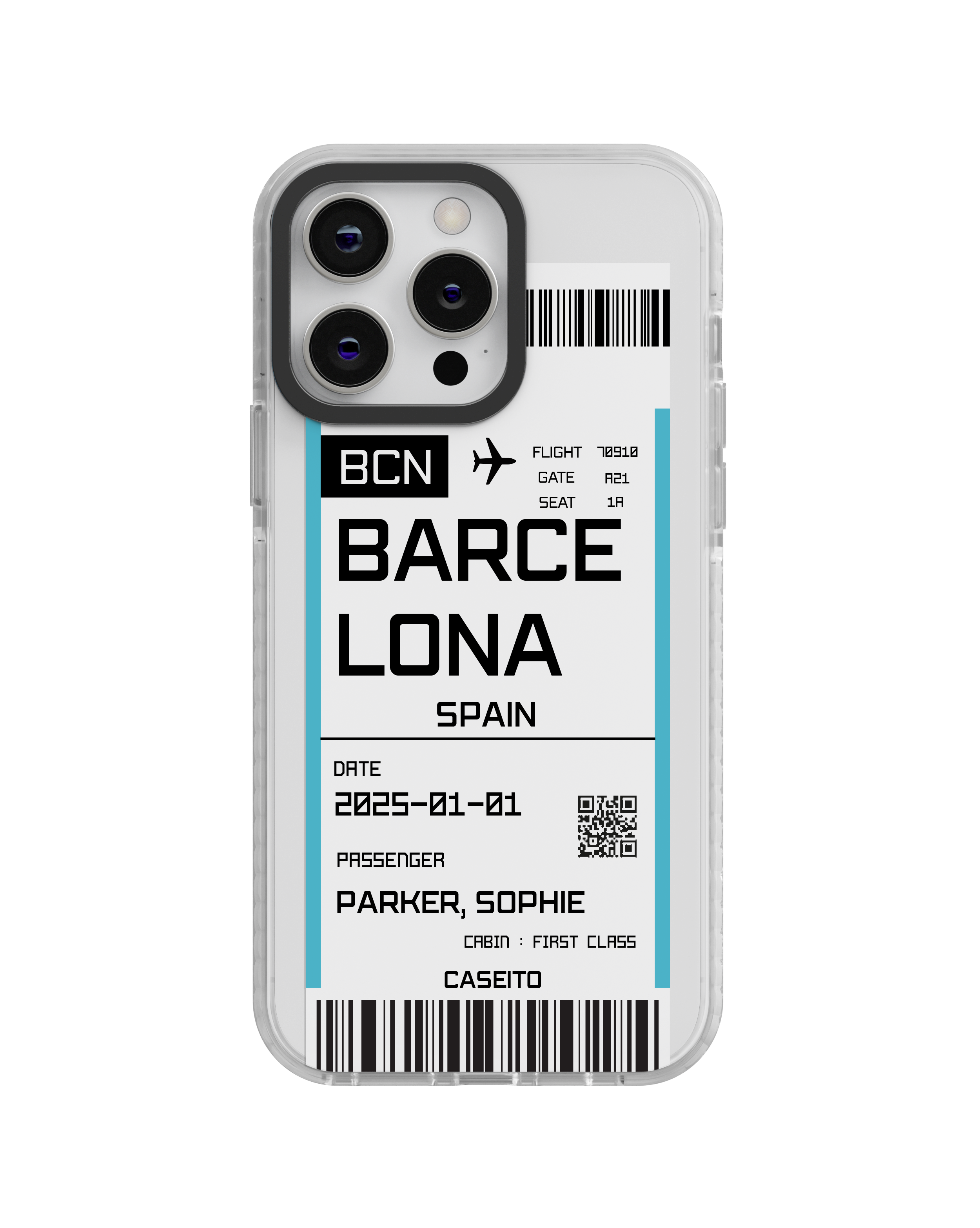 Barcelona Boarding Pass iPhone Case