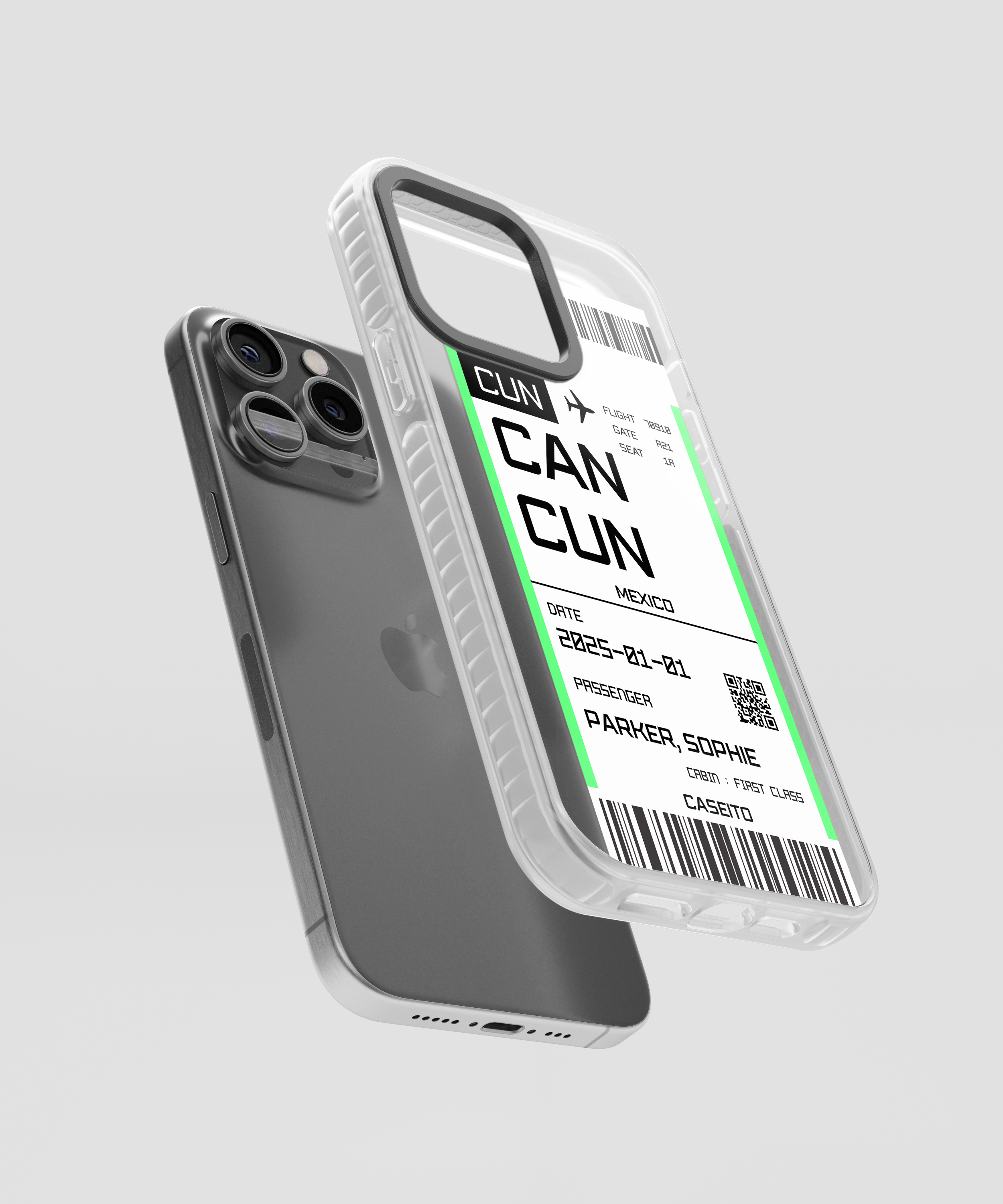 Cancun Boarding Pass iPhone Case