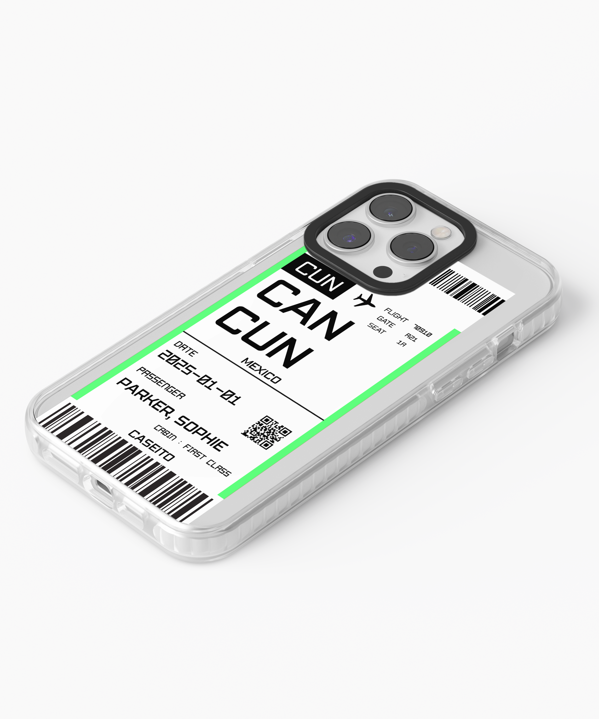 Cancun Boarding Pass iPhone Case