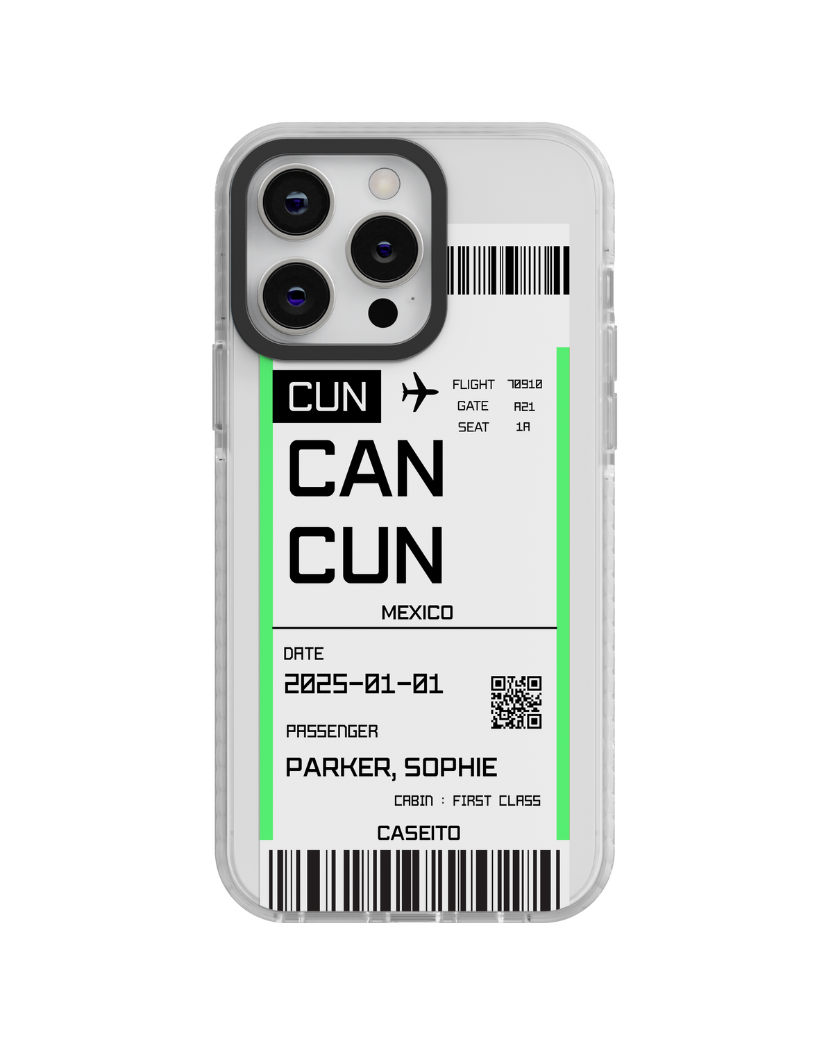 Cancun Boarding Pass iPhone Case