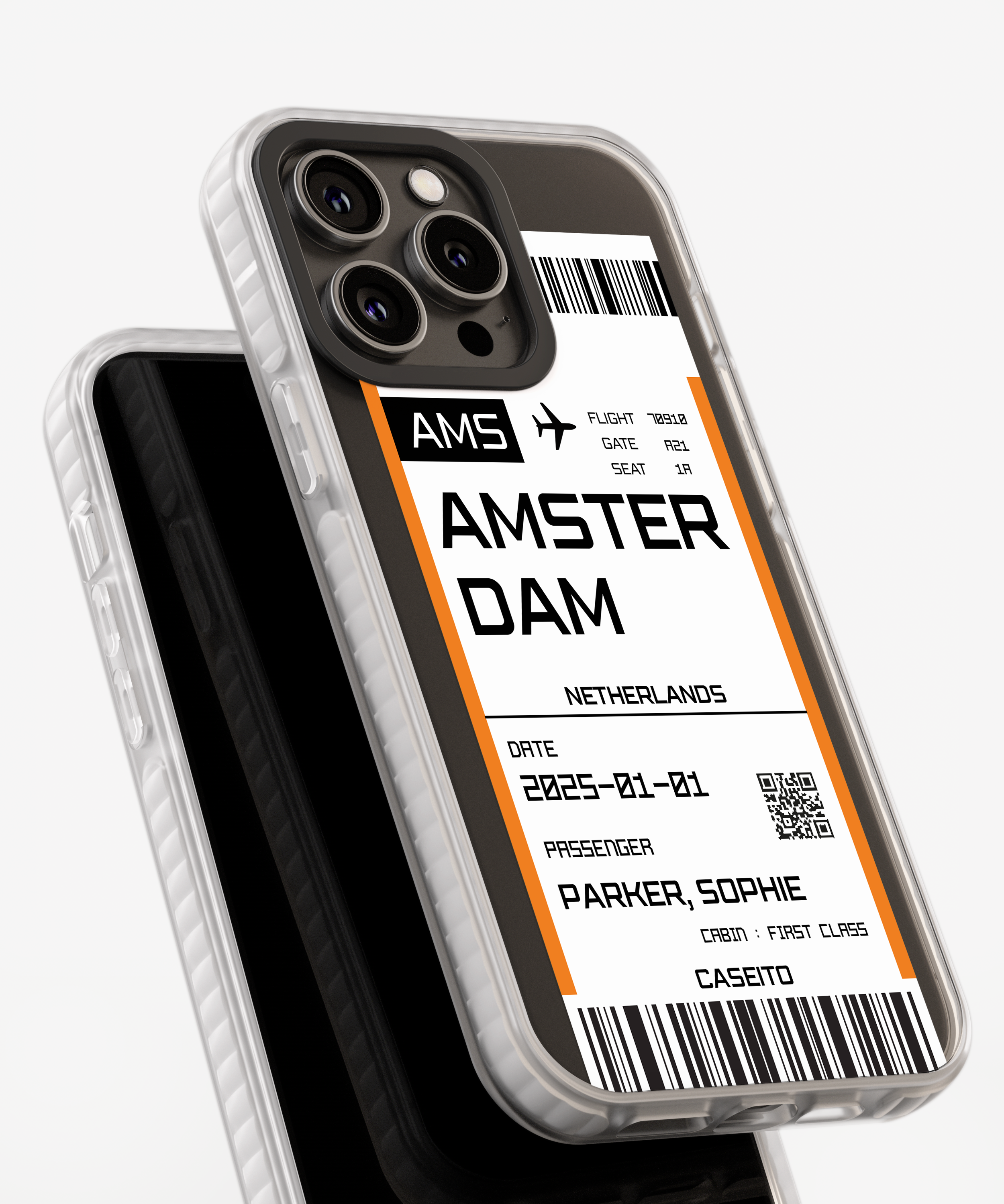 Amsterdam Boarding Pass iPhone Case