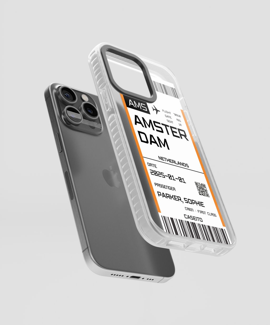 Amsterdam Boarding Pass iPhone Case