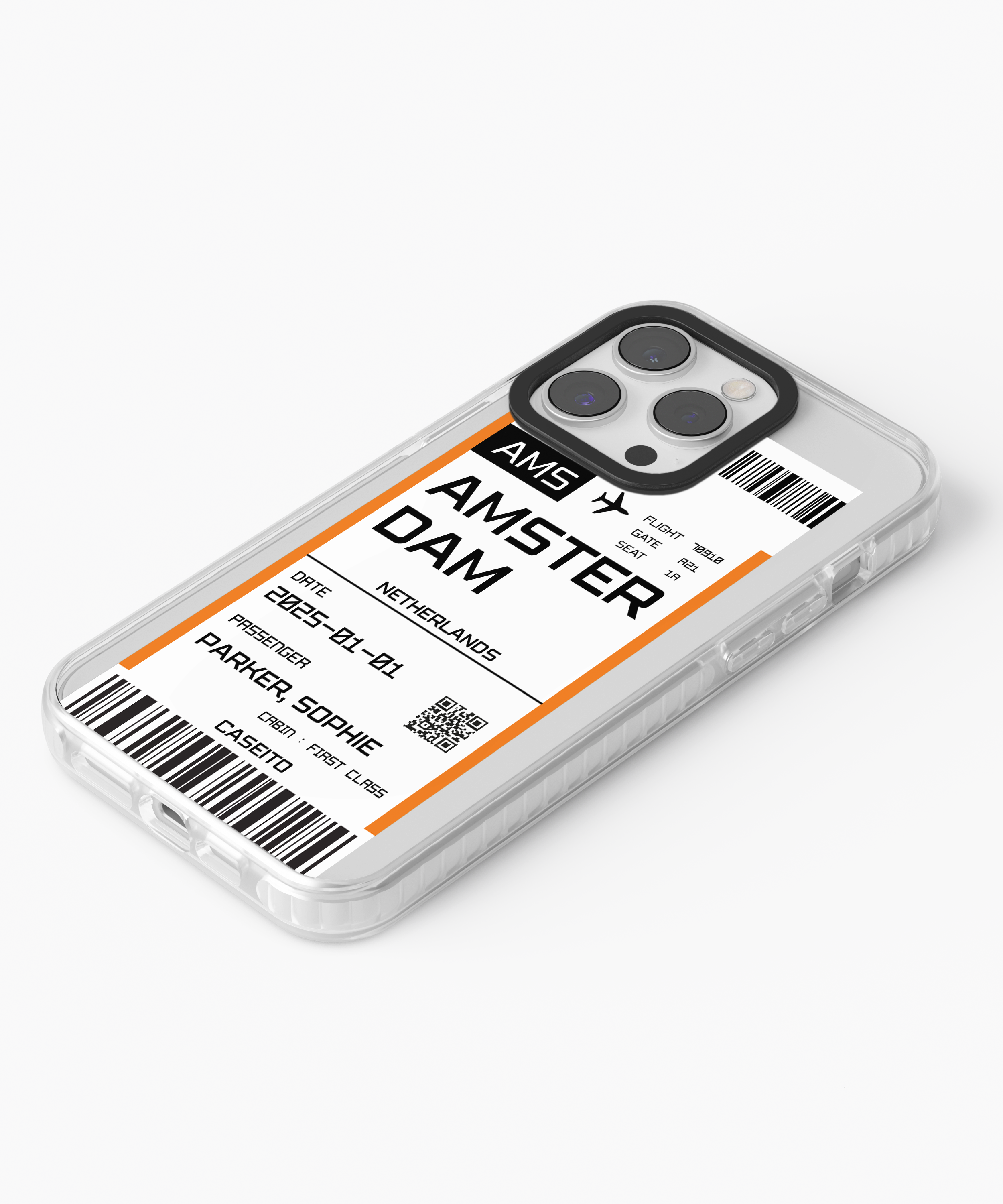 Amsterdam Boarding Pass iPhone Case