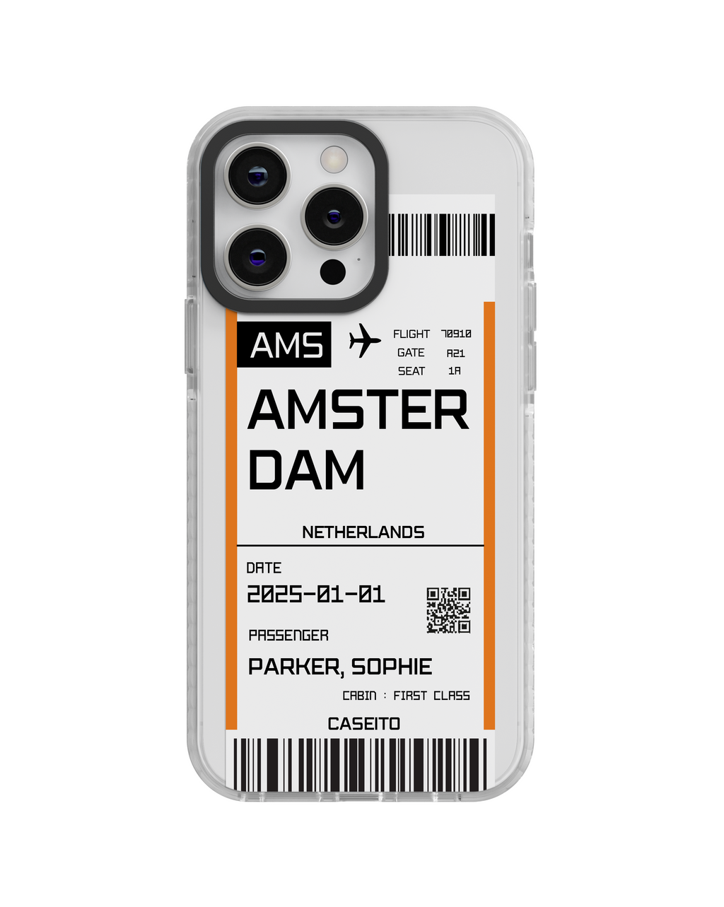 Amsterdam Boarding Pass iPhone Case