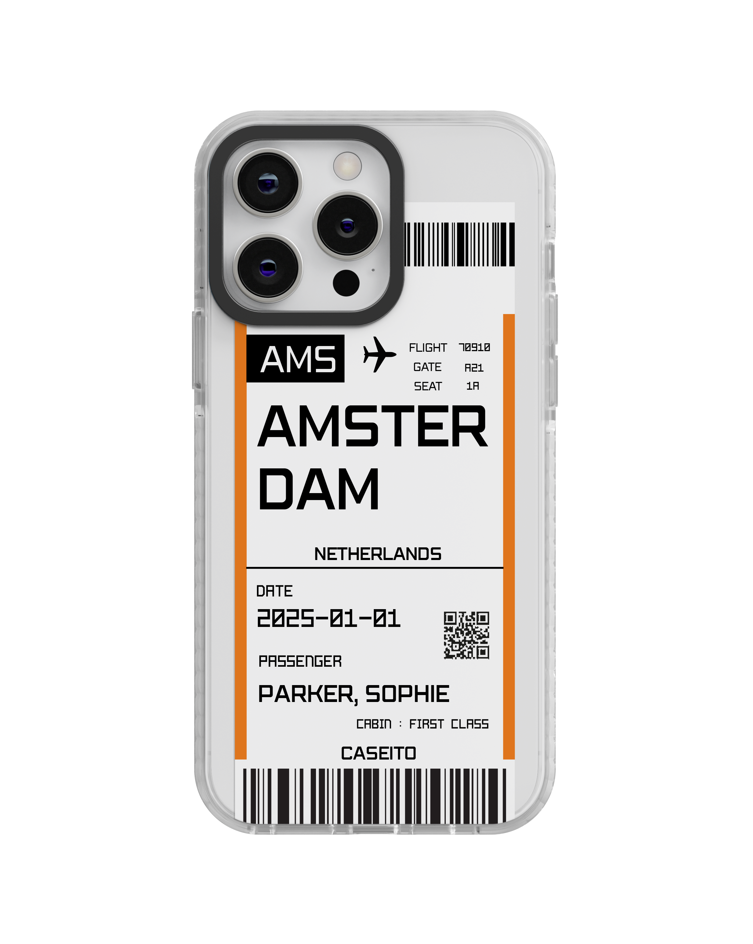 Amsterdam Boarding Pass iPhone Case