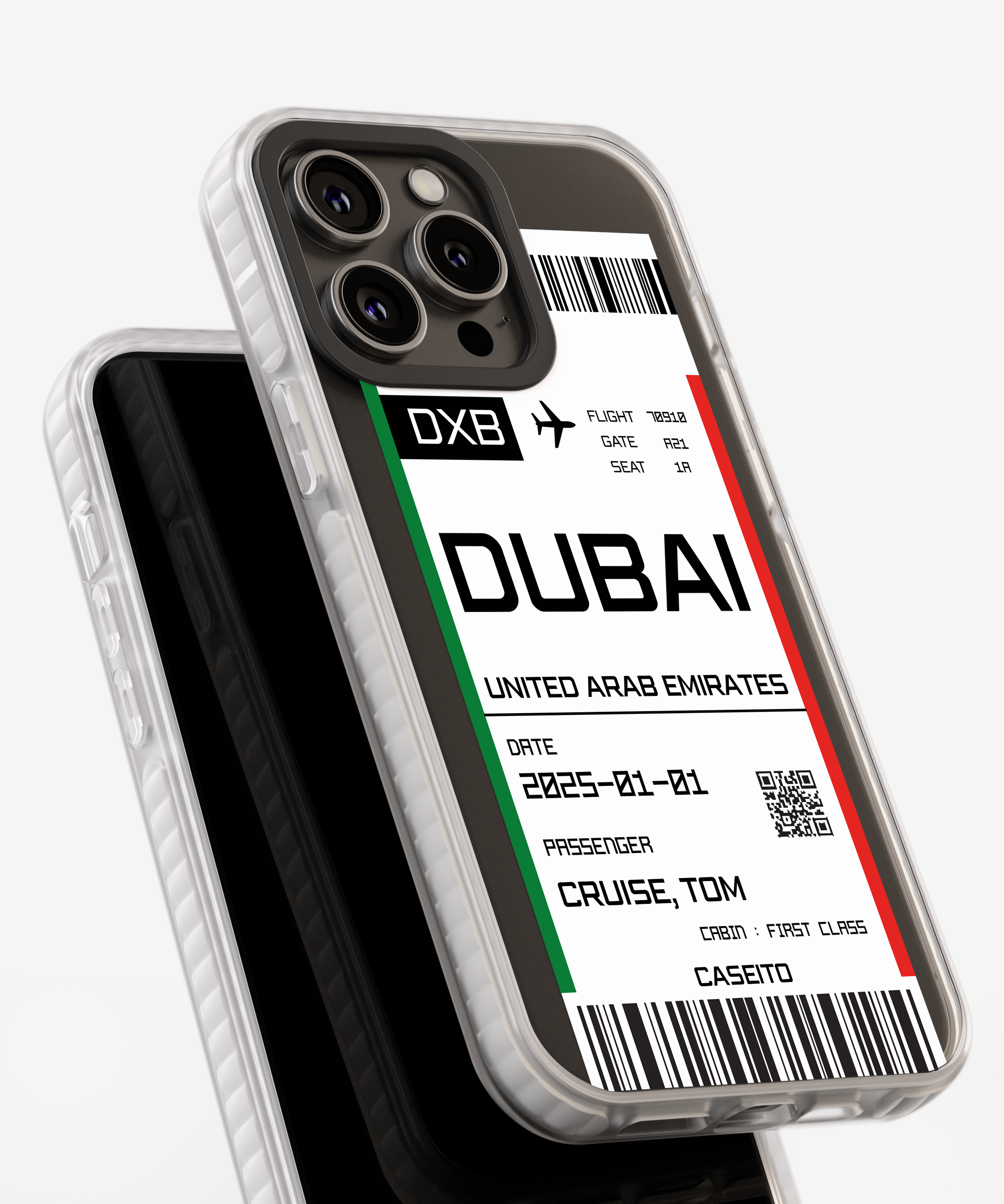 Dubai Boarding Pass iPhone Case