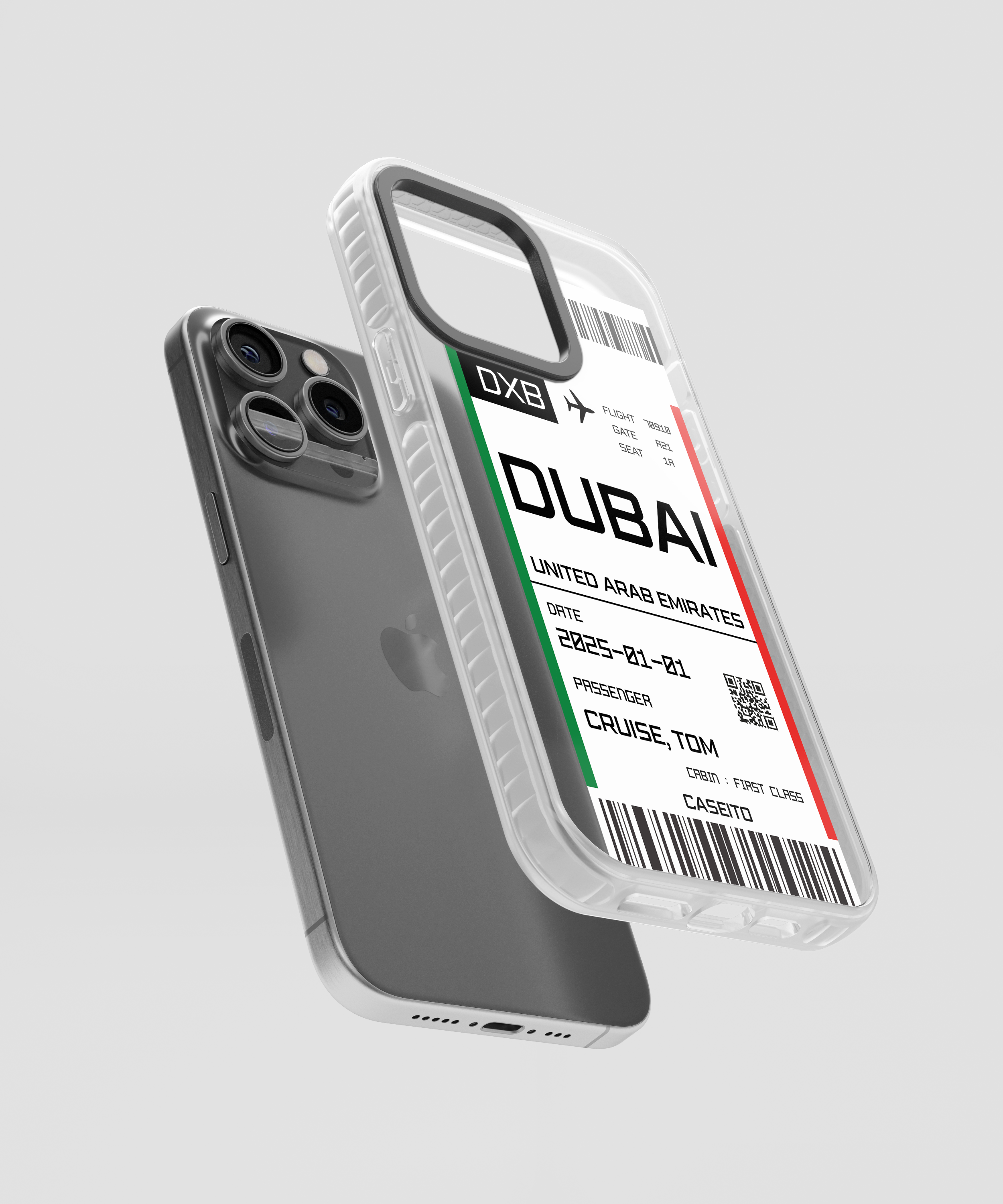 Dubai Boarding Pass iPhone Case