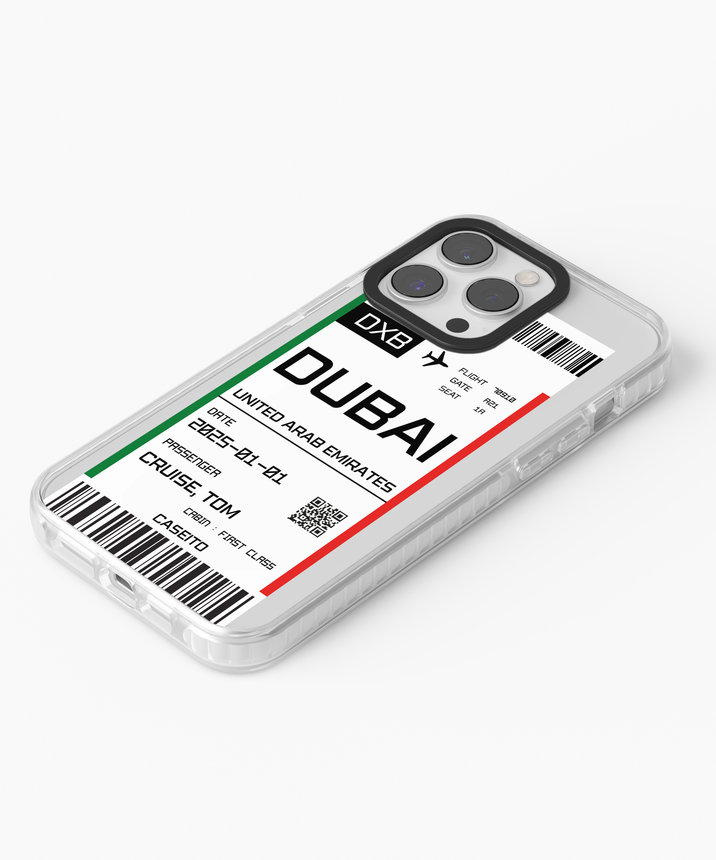 Dubai Boarding Pass iPhone Case