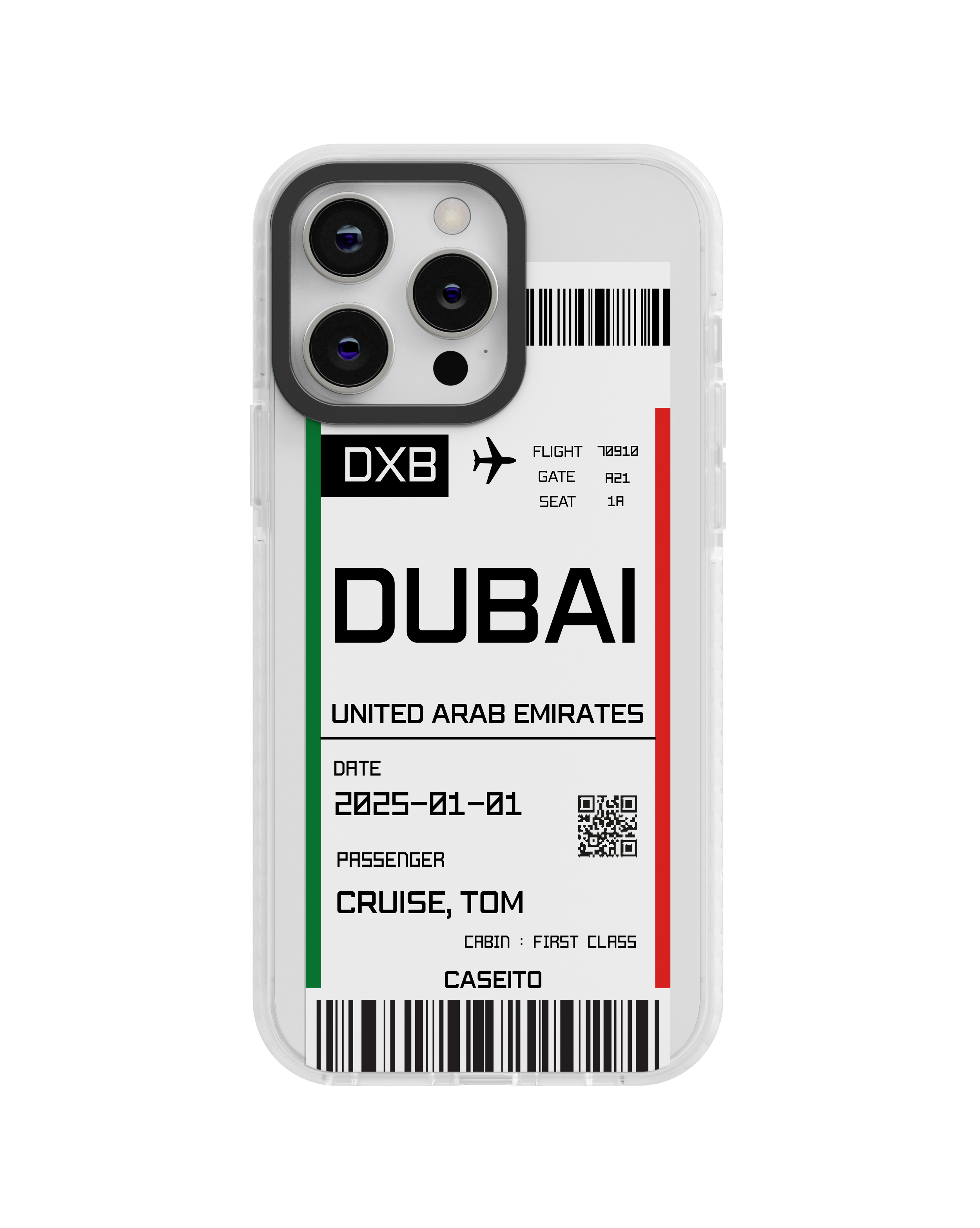 Dubai Boarding Pass iPhone Case