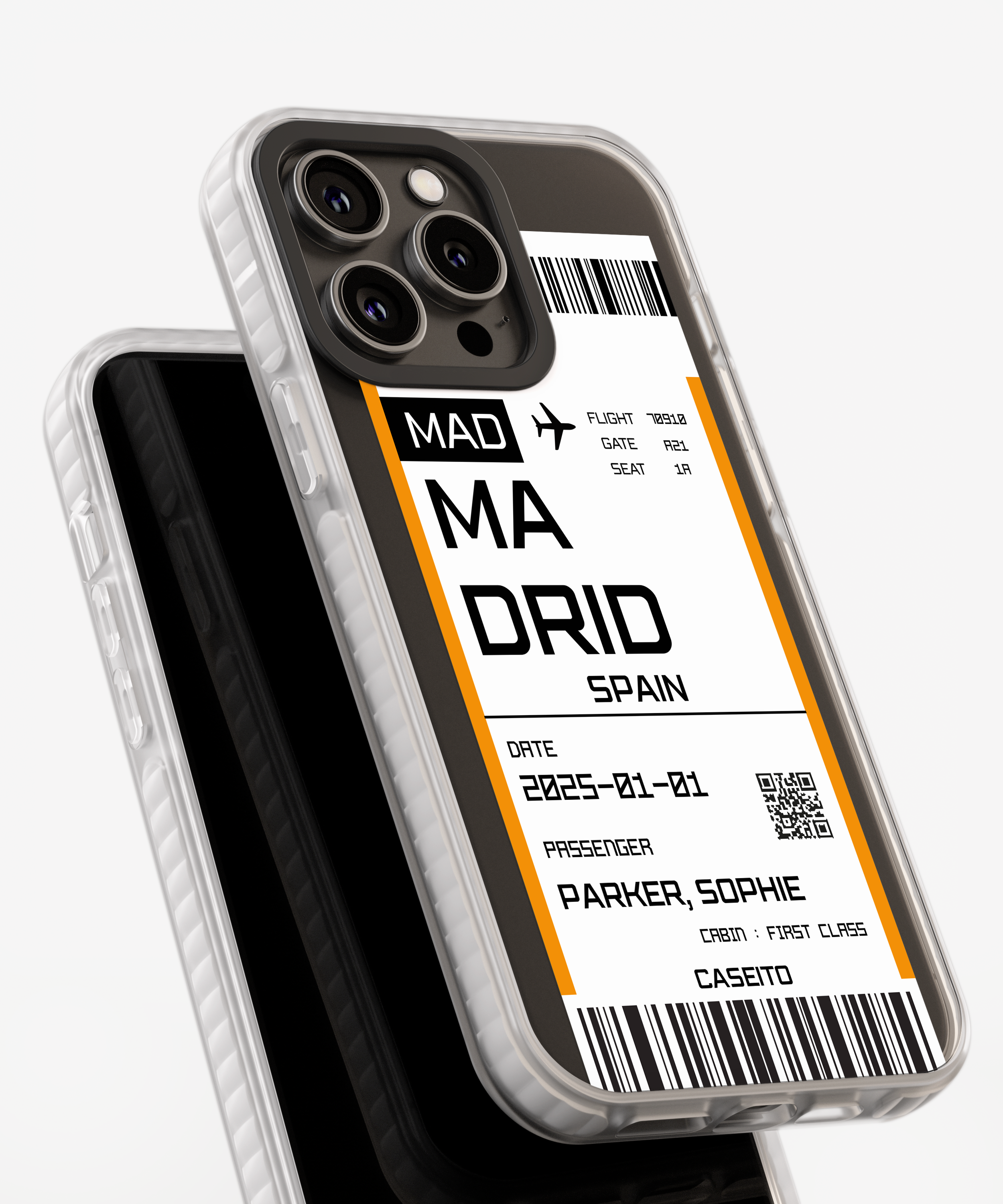 Madrid Boarding Pass iPhone Case