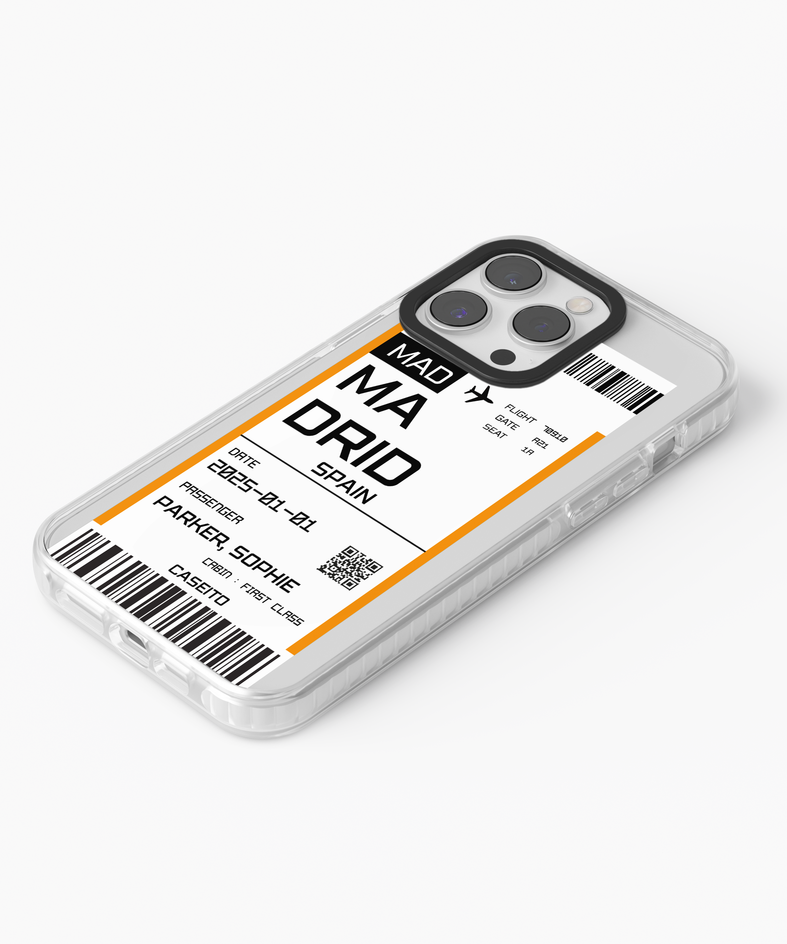 Madrid Boarding Pass iPhone Case