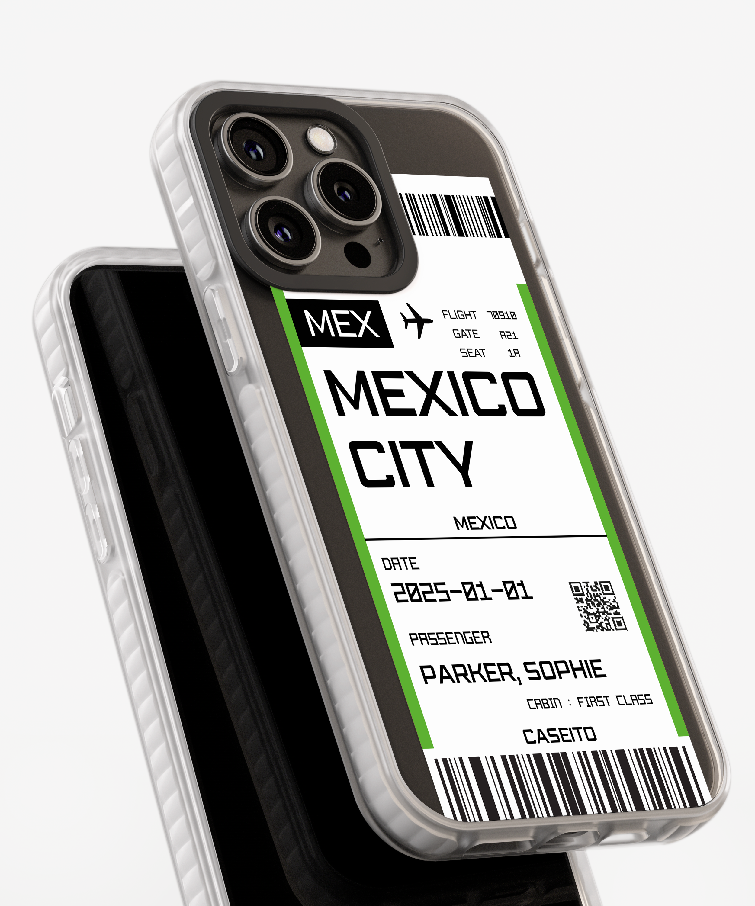 Mexico City Boarding Pass iPhone Case