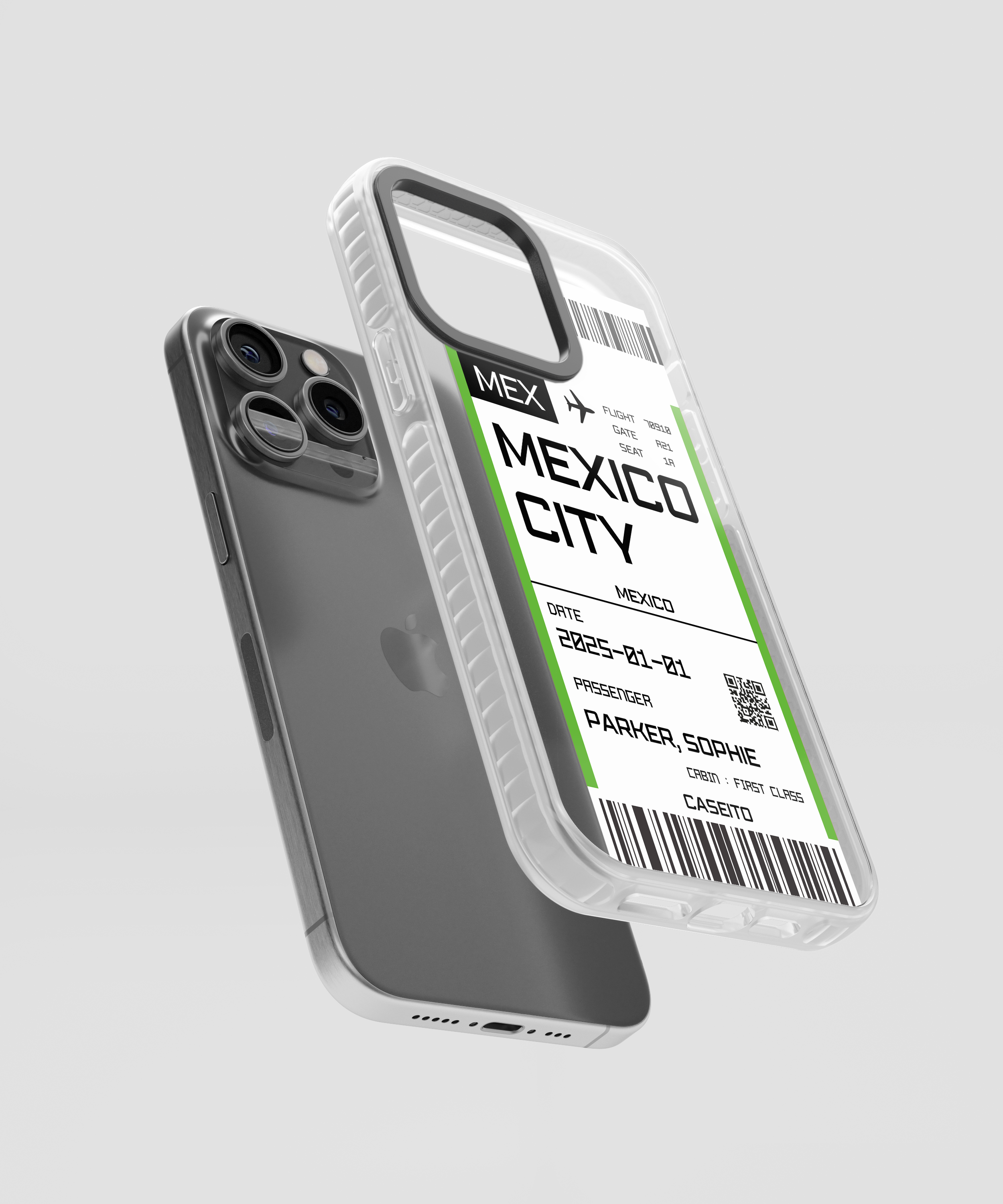 Mexico City Boarding Pass iPhone Case