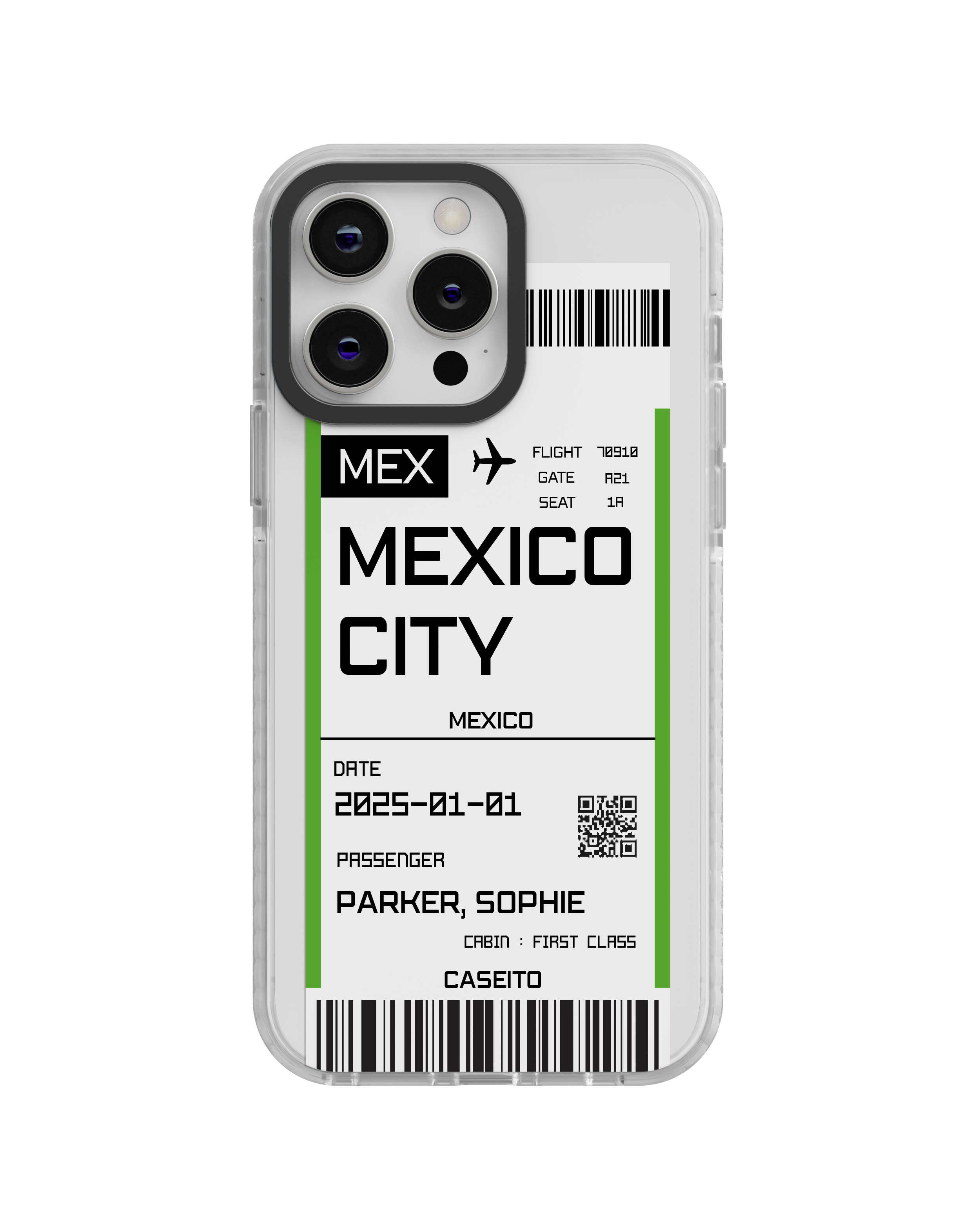 Mexico City Boarding Pass iPhone Case