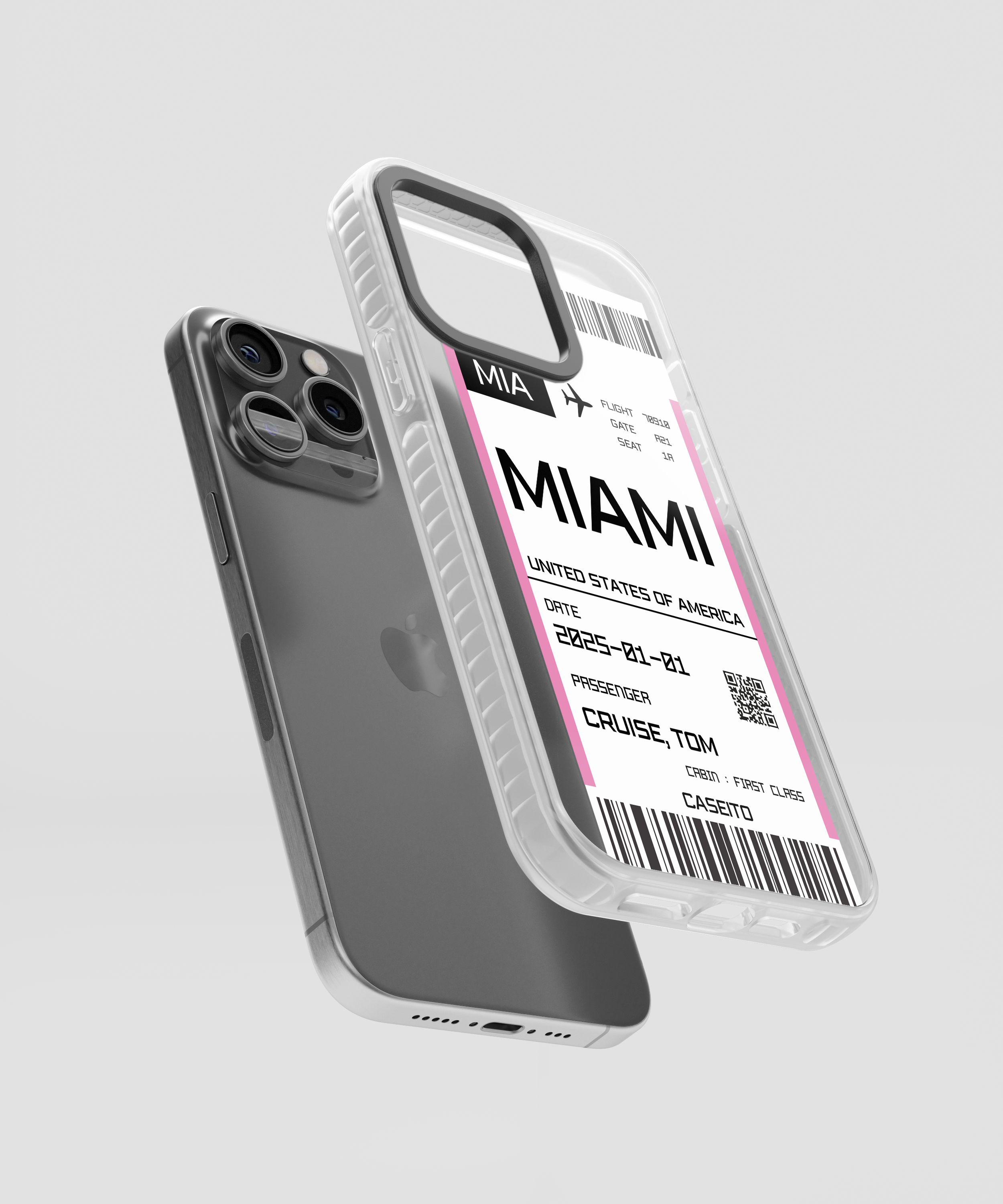 Miami Boarding Pass iPhone Case