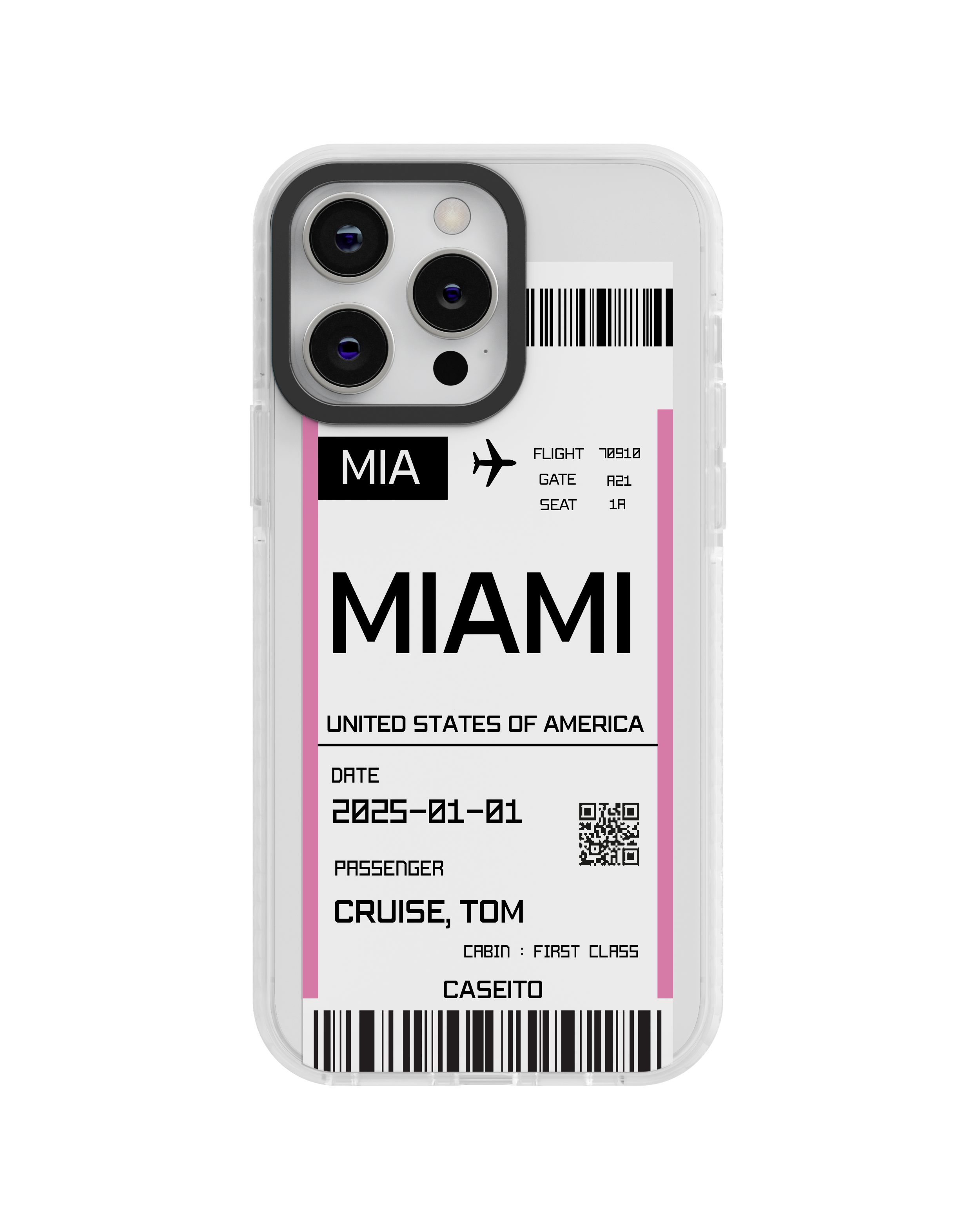 Miami Boarding Pass iPhone Case