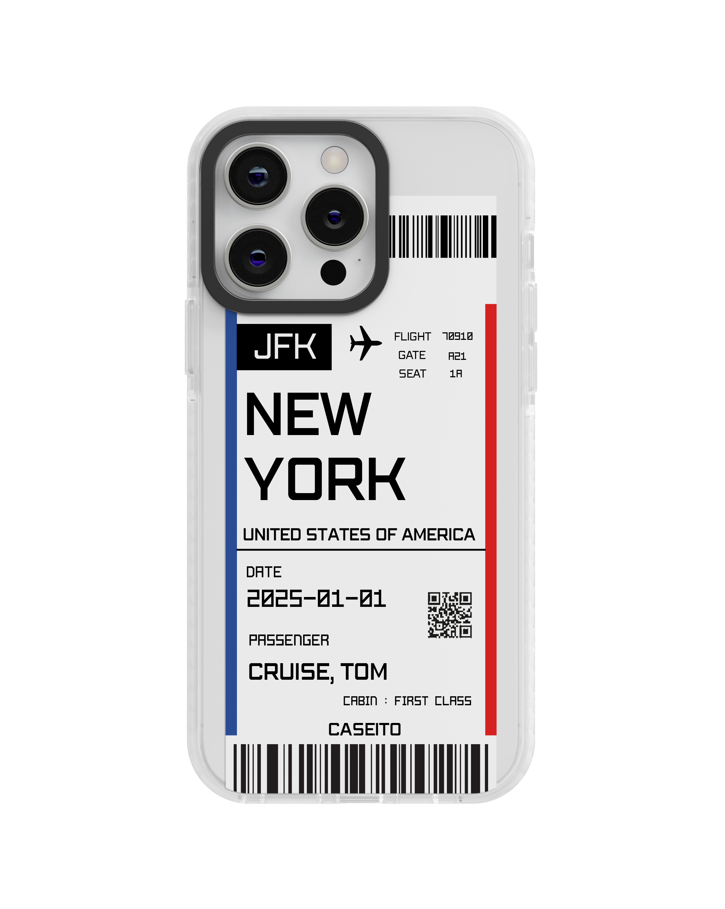 New York Boarding Pass iPhone Case