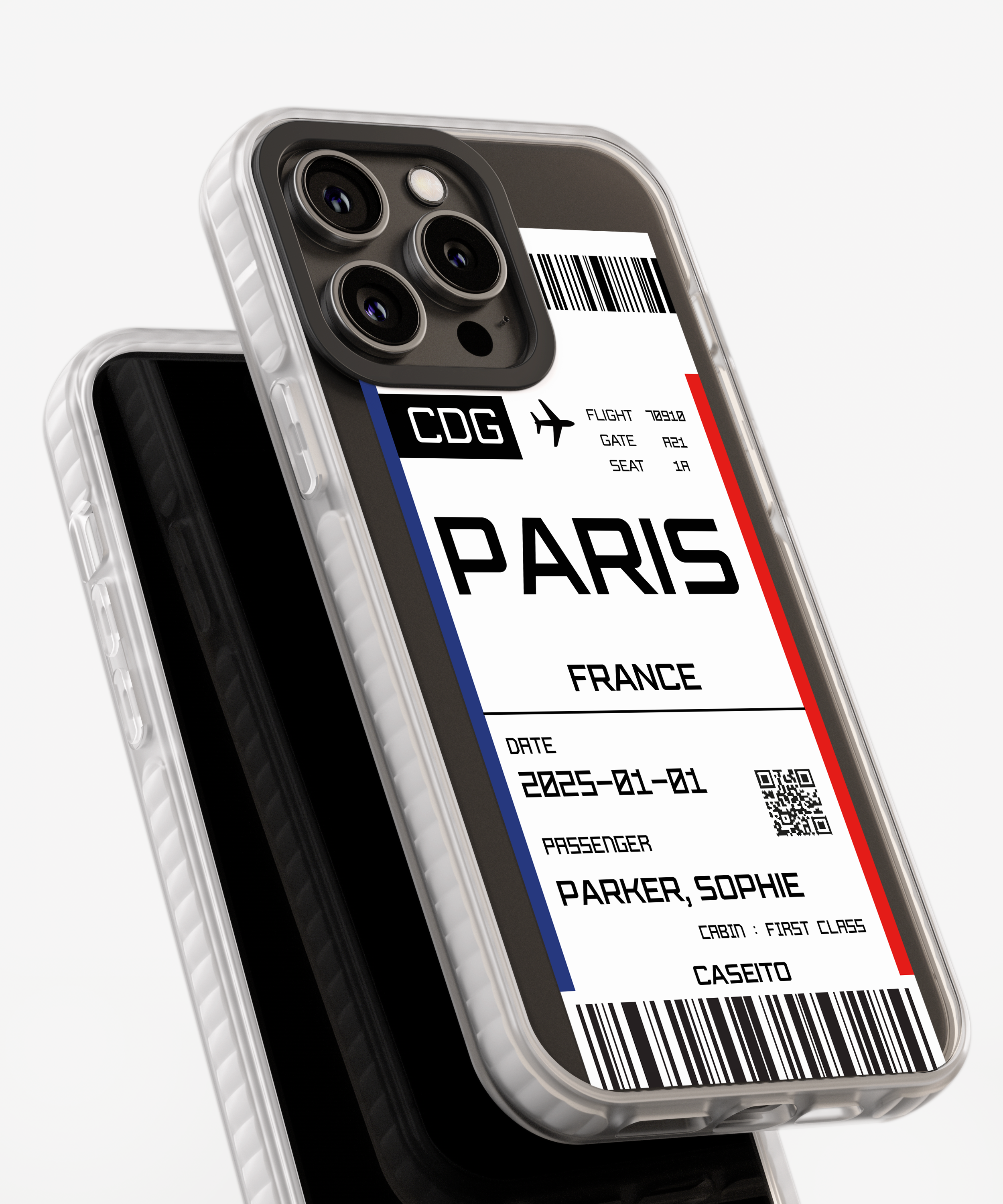 Paris Boarding Pass iPhone Case