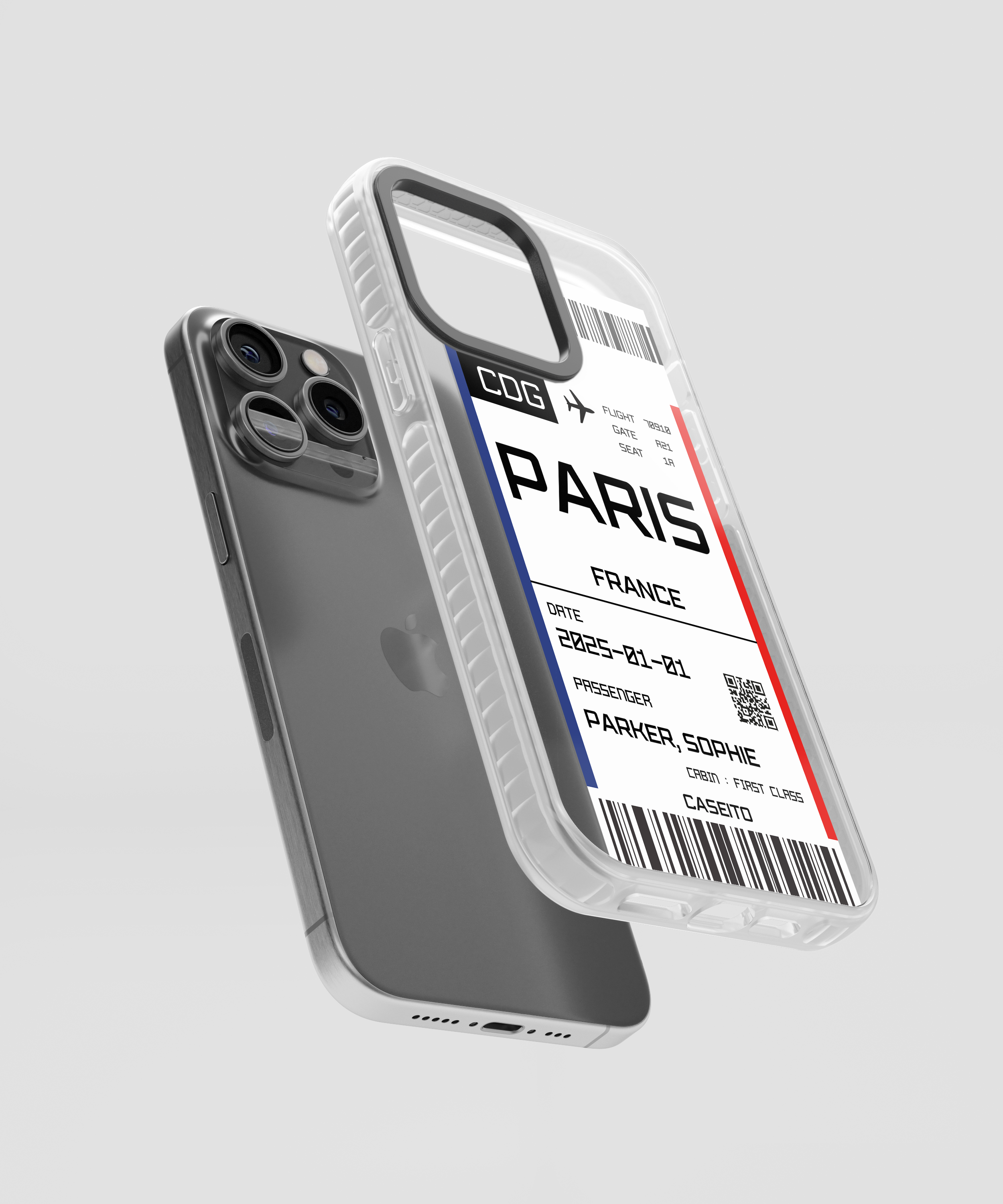 Paris Boarding Pass iPhone Case