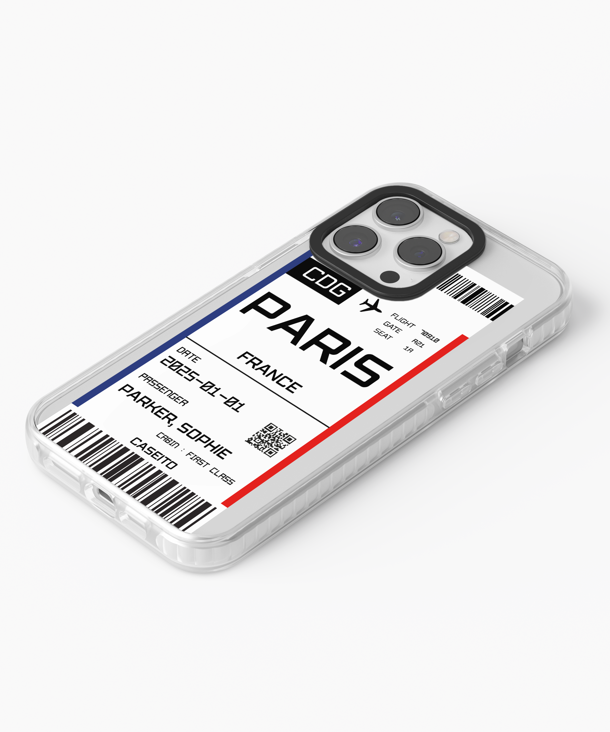 Paris Boarding Pass iPhone Case