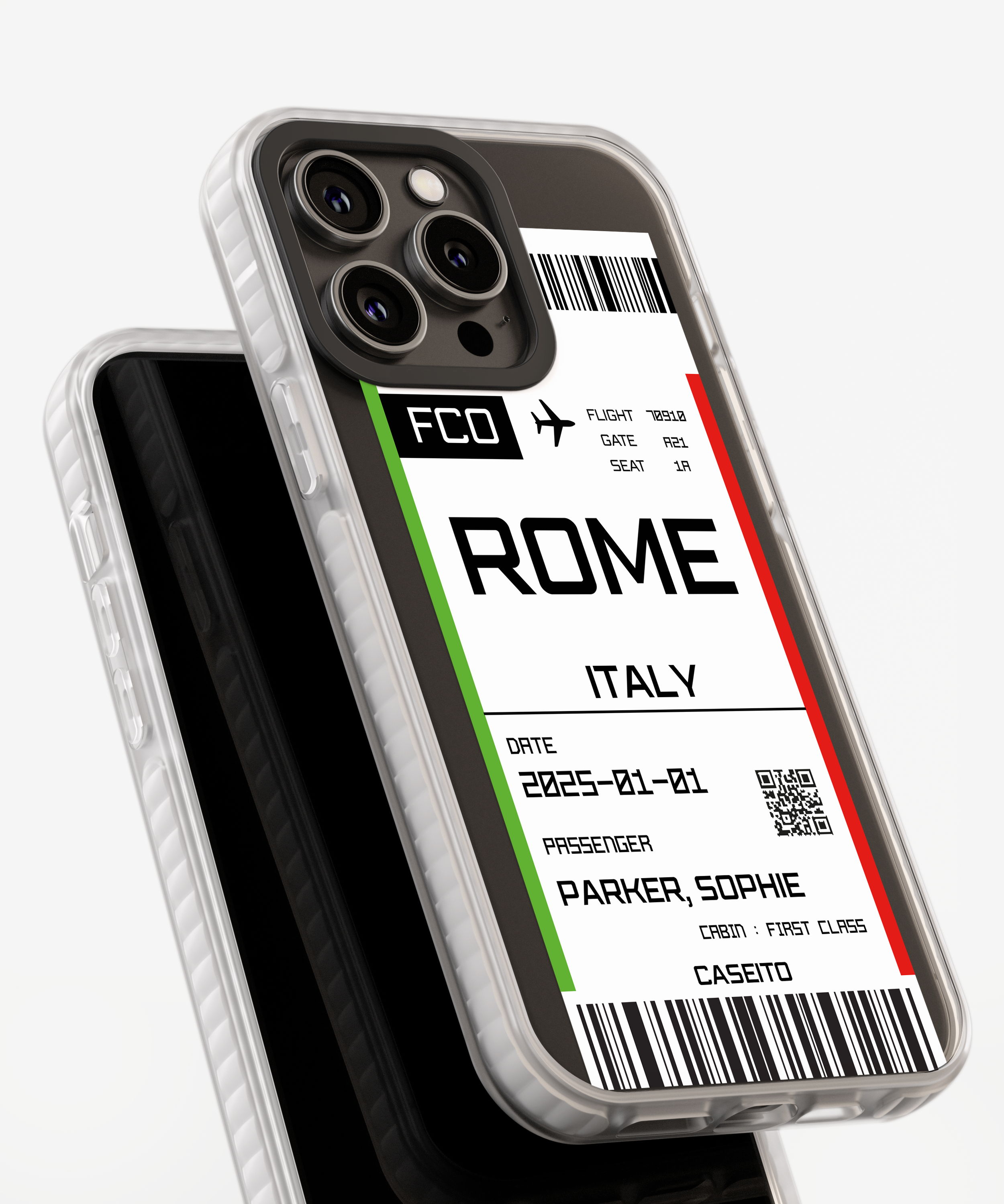 Rome Boarding Pass iPhone Case