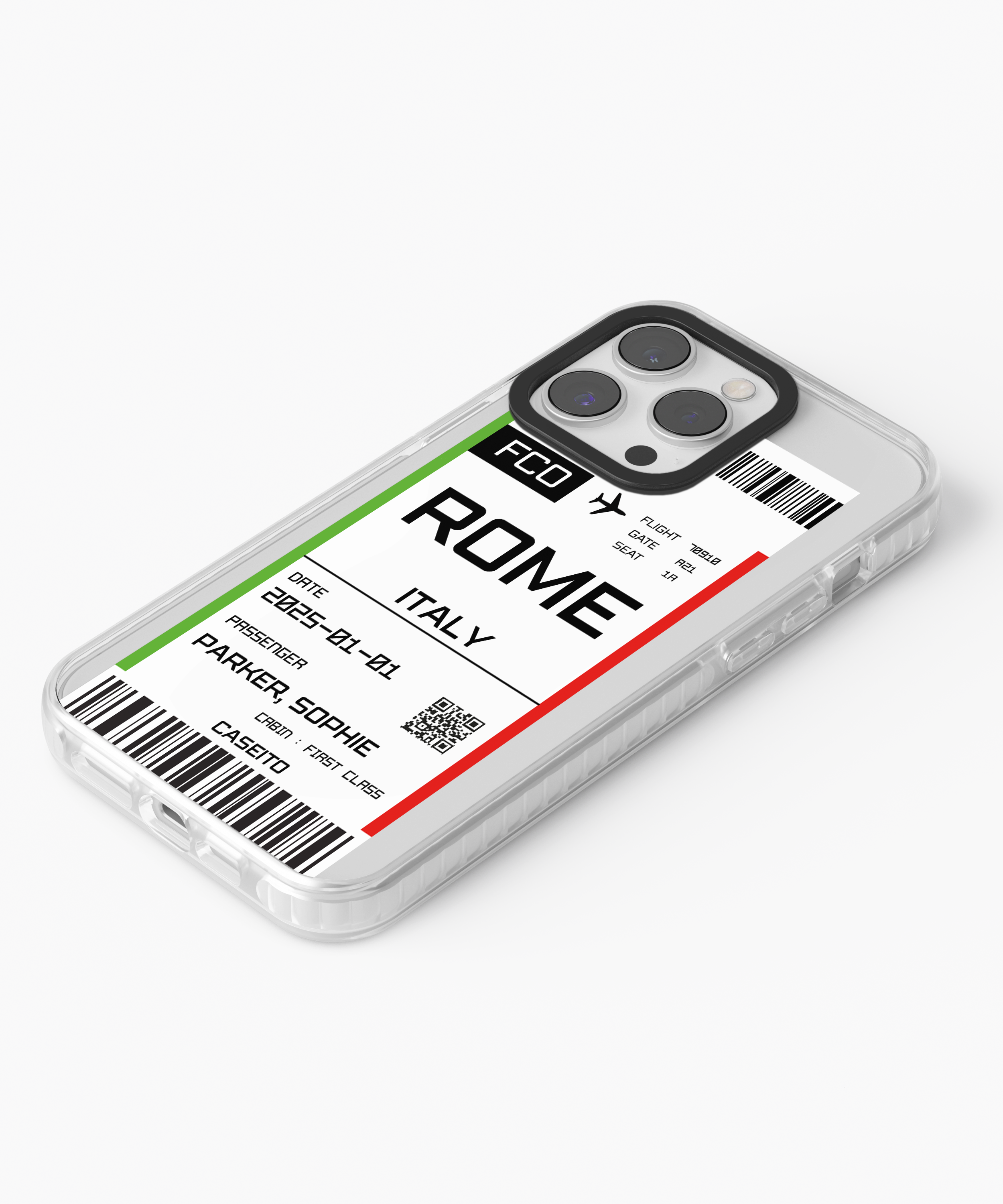 Rome Boarding Pass iPhone Case