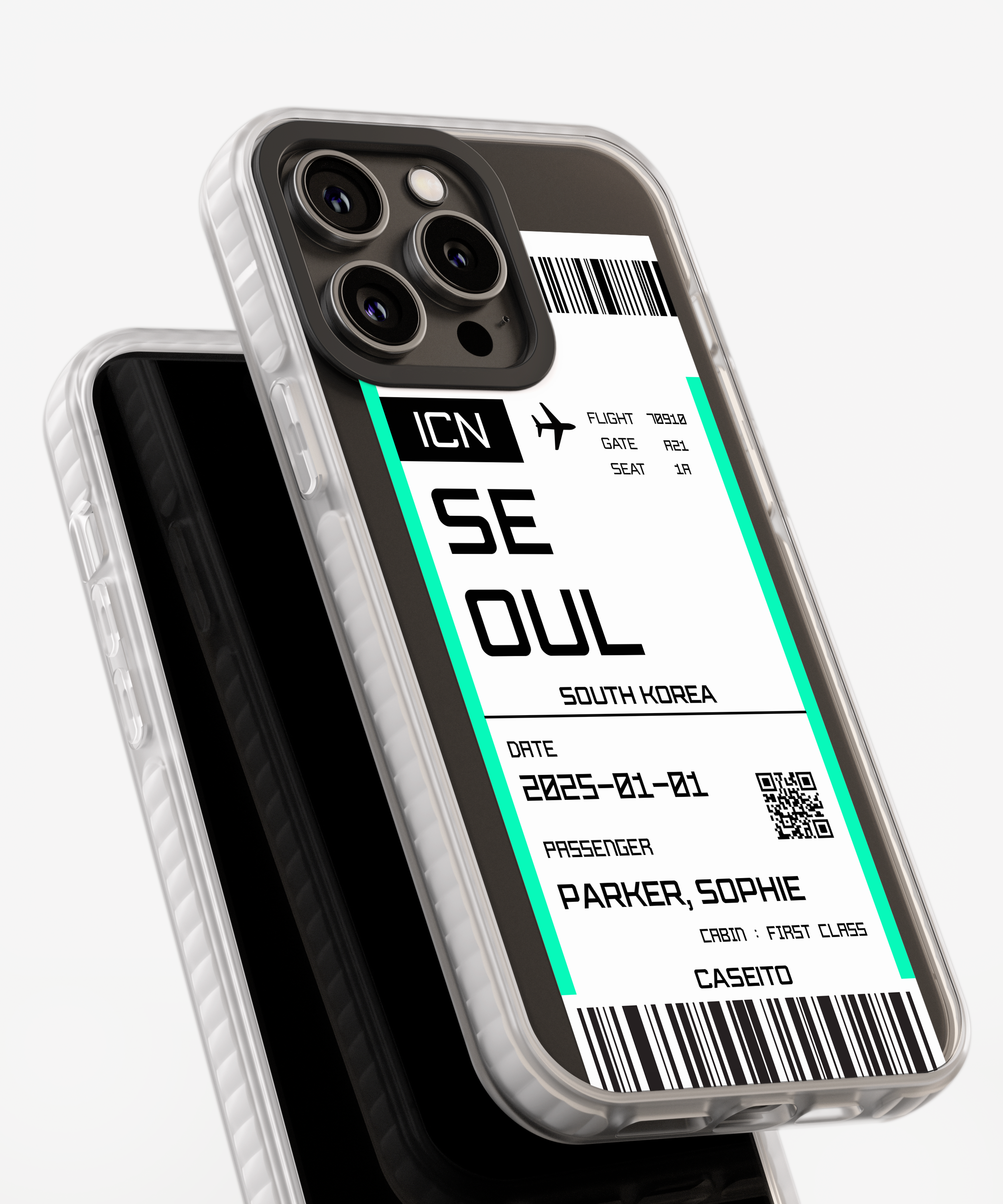 Seoul Boarding Pass iPhone Case