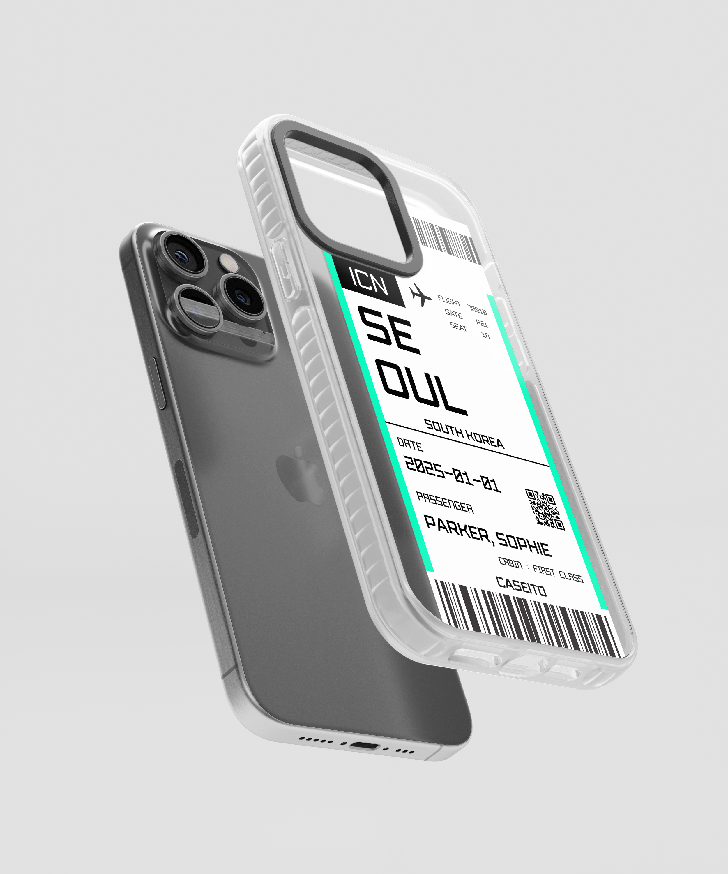 Seoul Boarding Pass iPhone Case