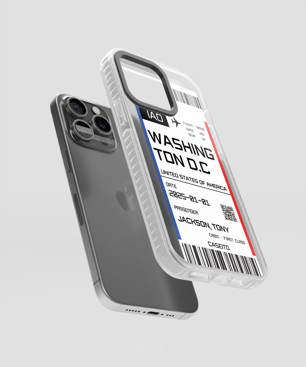 Washington D.C Boarding Pass iPhone Case