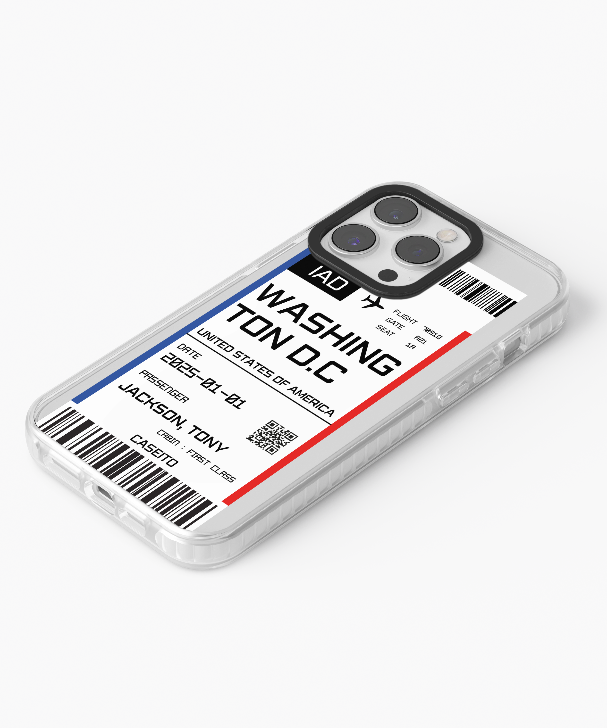 Washington D.C Boarding Pass iPhone Case