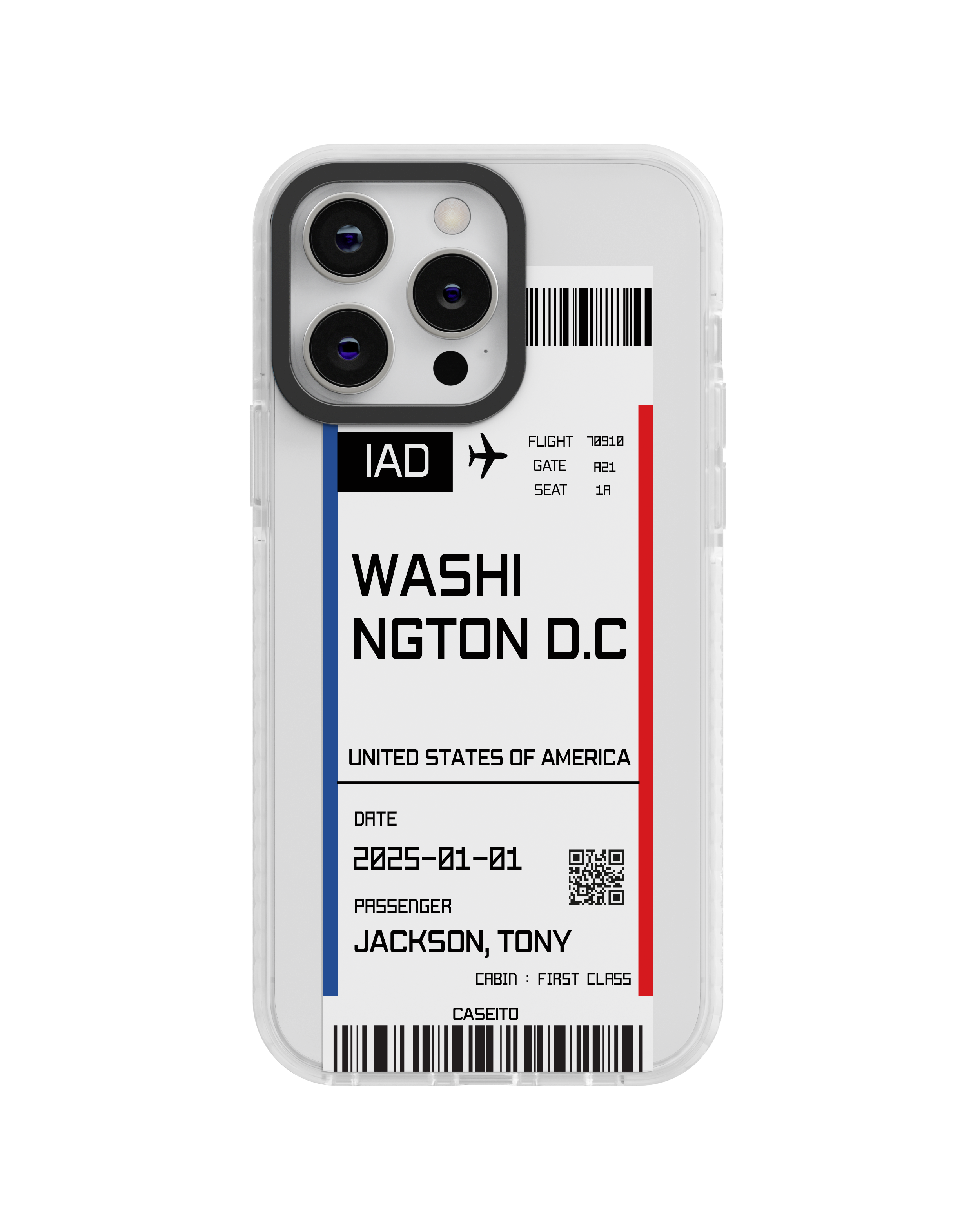 Washington D.C Boarding Pass iPhone Case