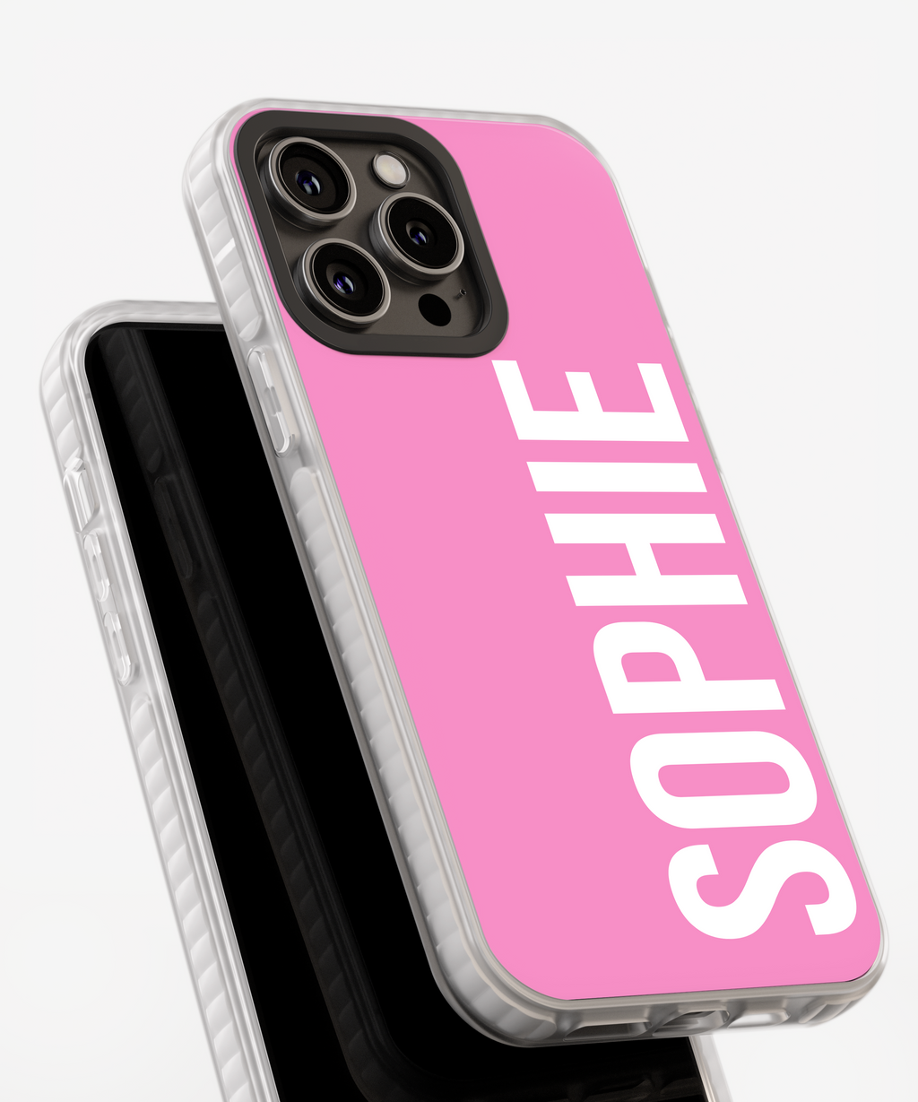 Personalised Pink Block Name iPhone Case