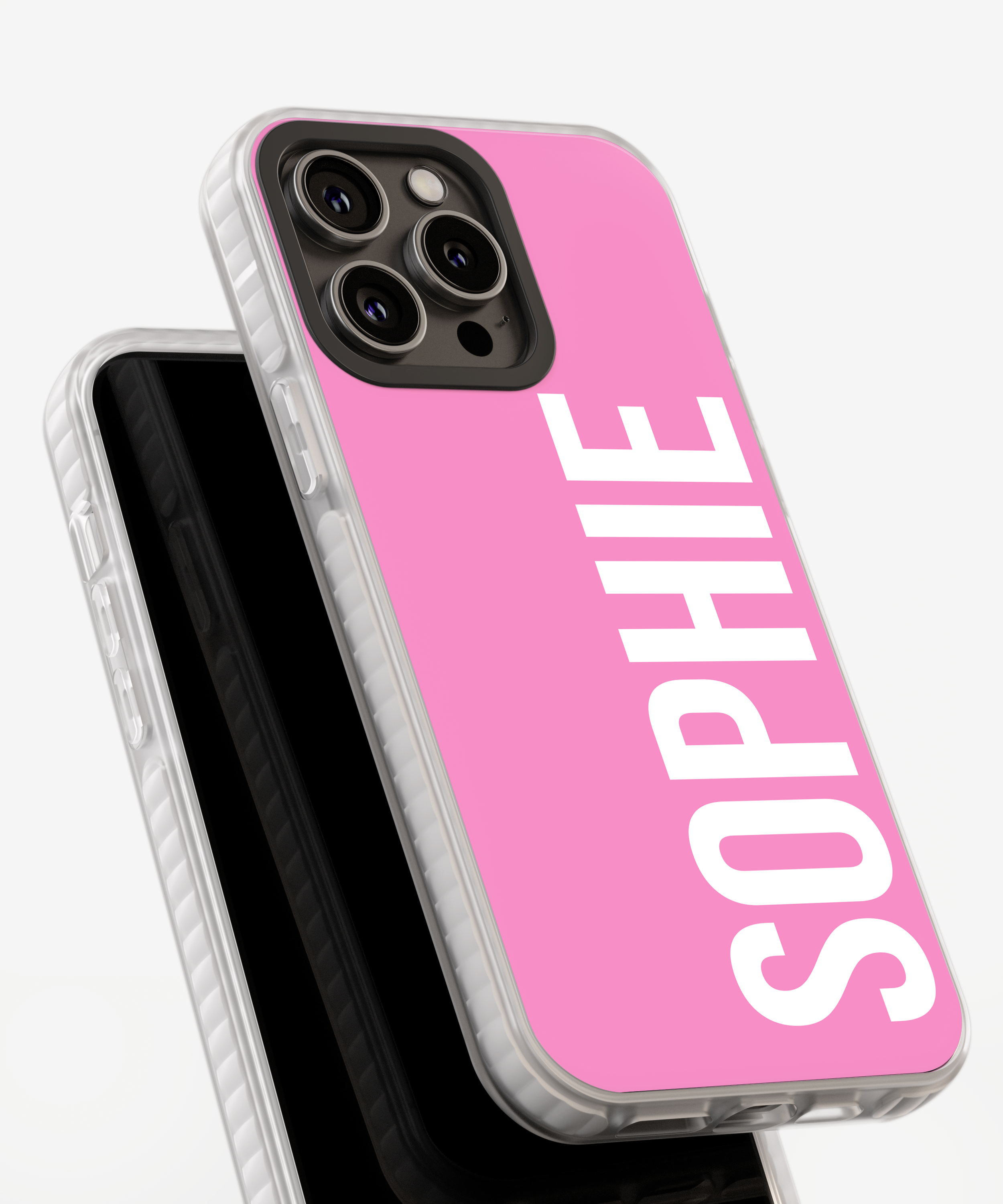 Personalised Pink Block Name iPhone Case