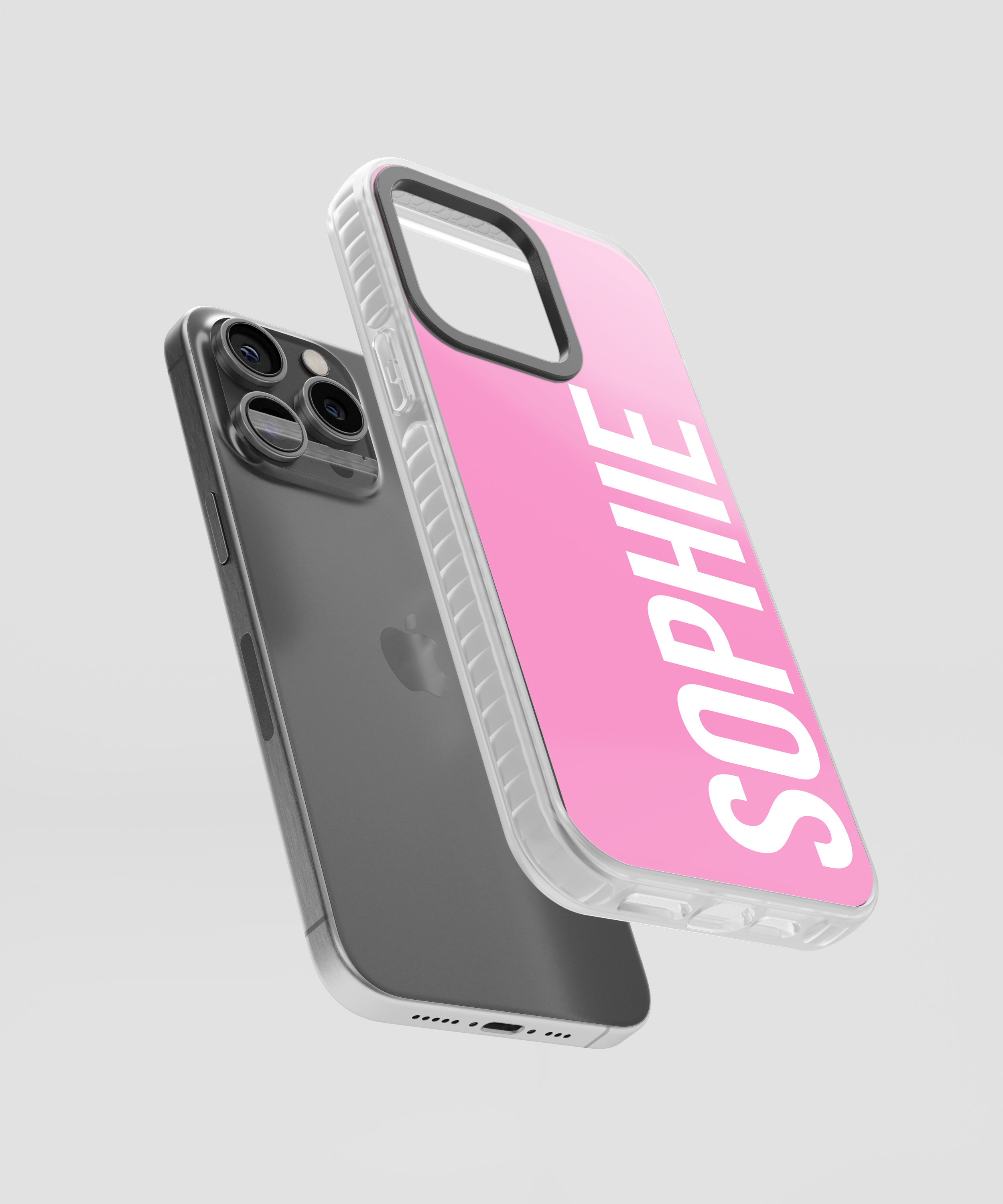 Personalised Pink Block Name iPhone Case
