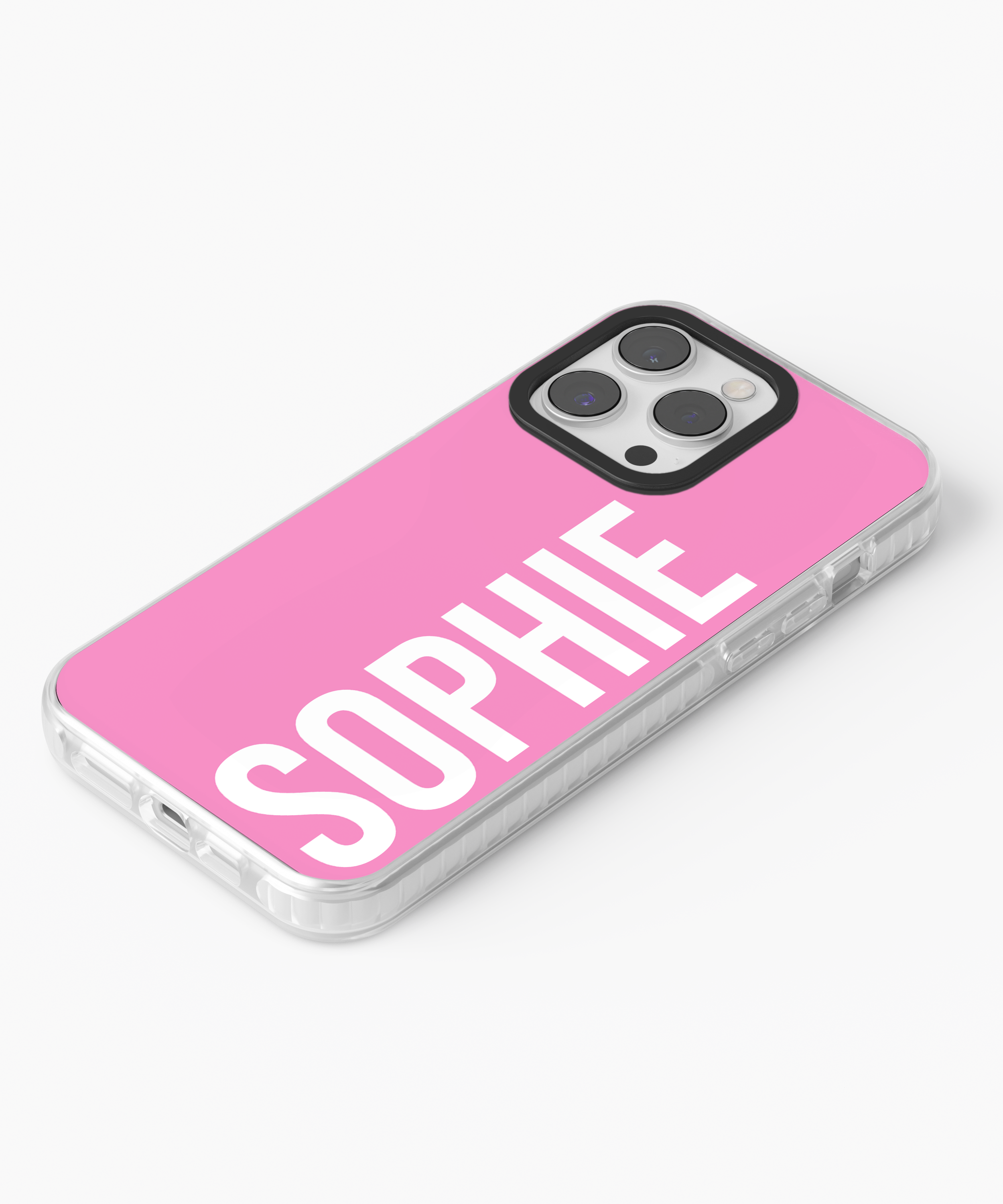 Personalised Pink Block Name iPhone Case